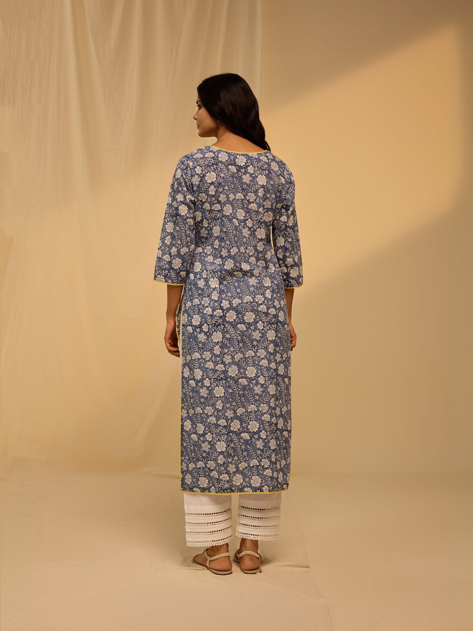 Cobalt Blue Cotton Kurta