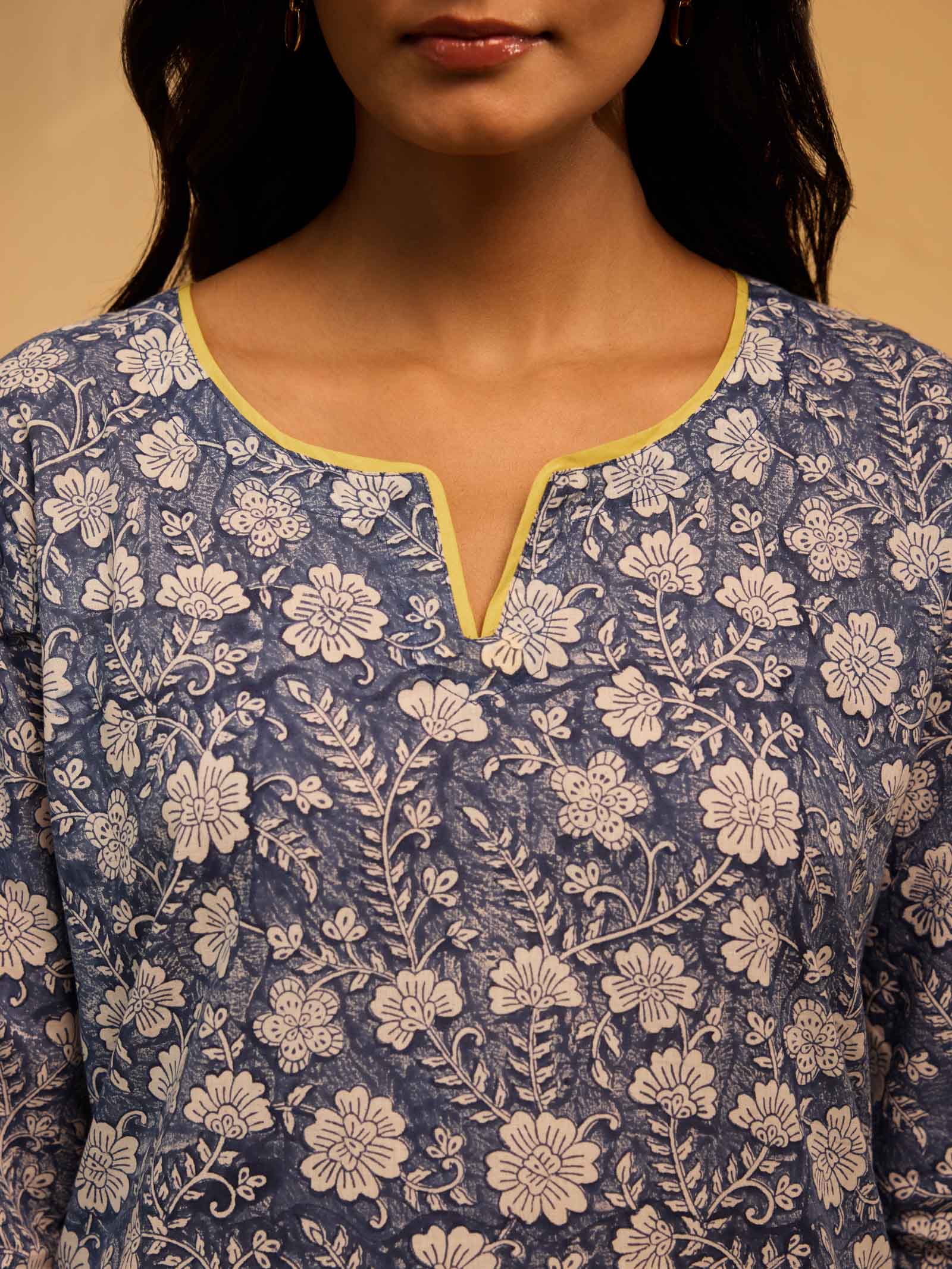 Cobalt Blue Cotton Kurta