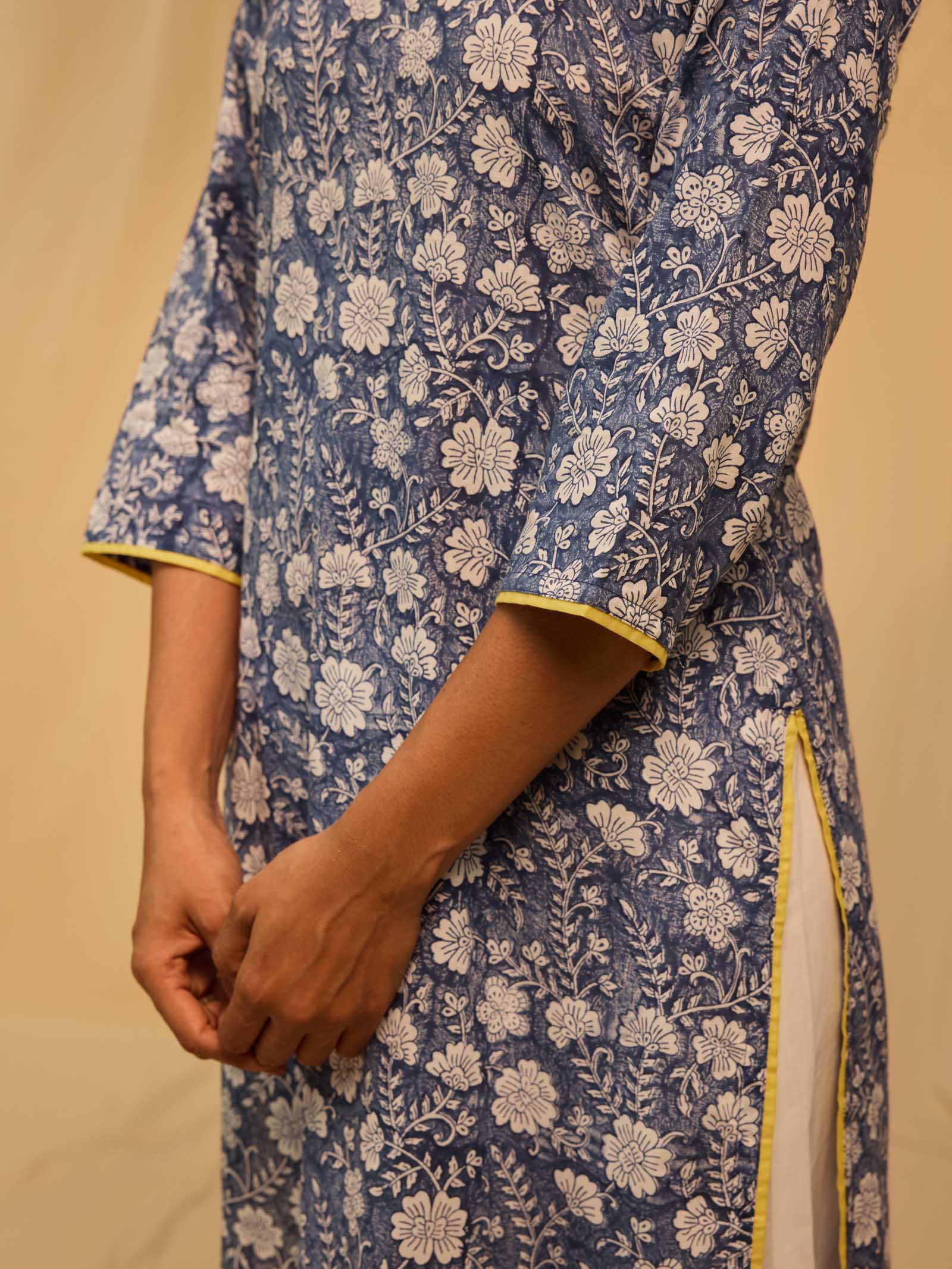 Cobalt Blue Cotton Kurta