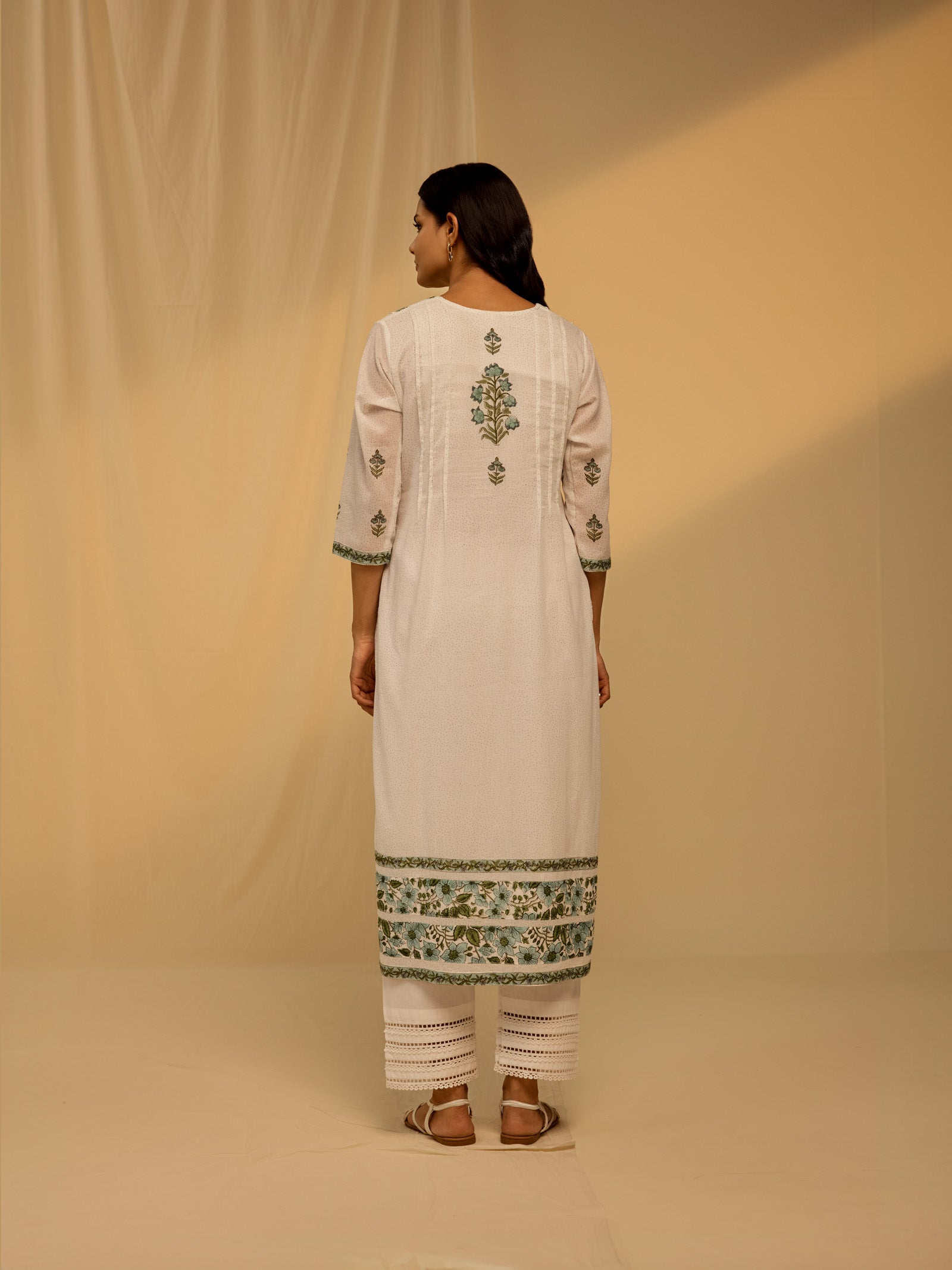 Barely Blue Voile Kurta