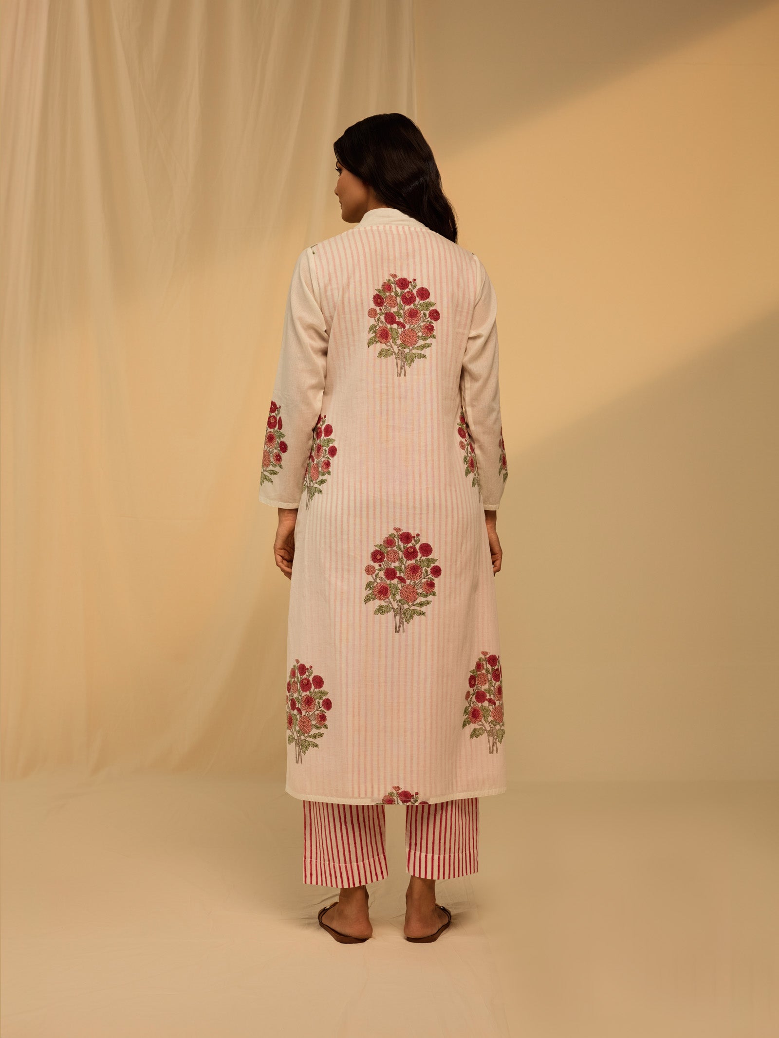 Red Rouge Voile Kurta