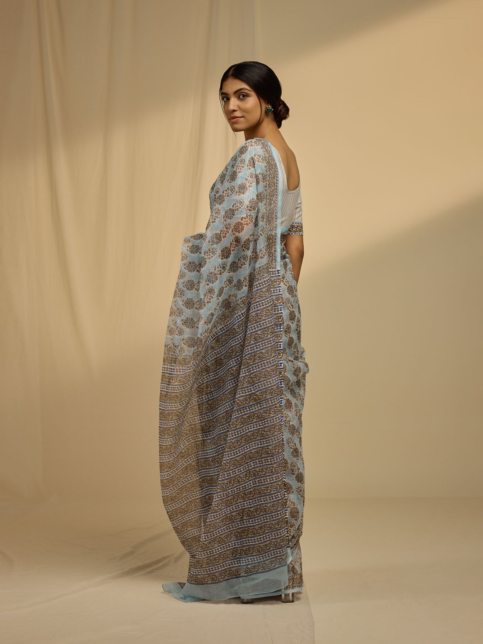 Icy Blue Kota Saree