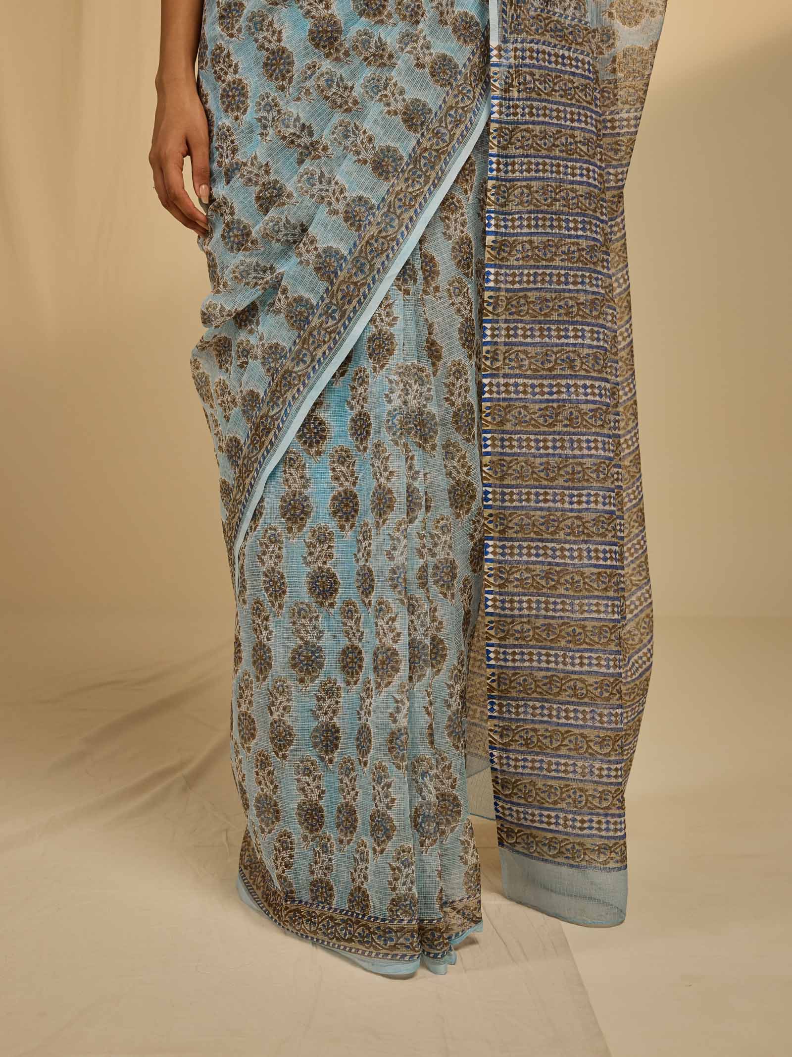 Icy Blue Kota Saree