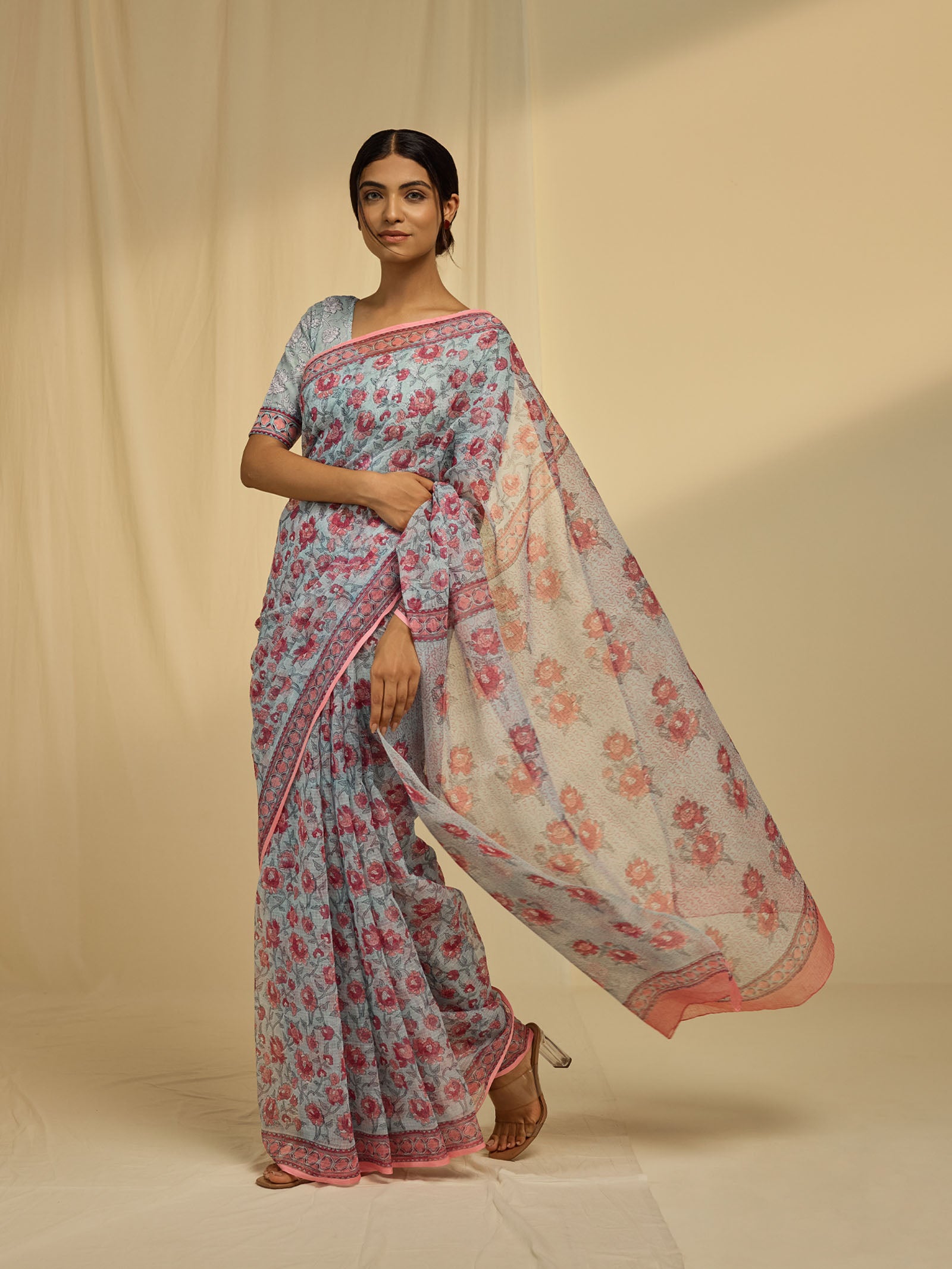 Candy Cloud Kota Saree