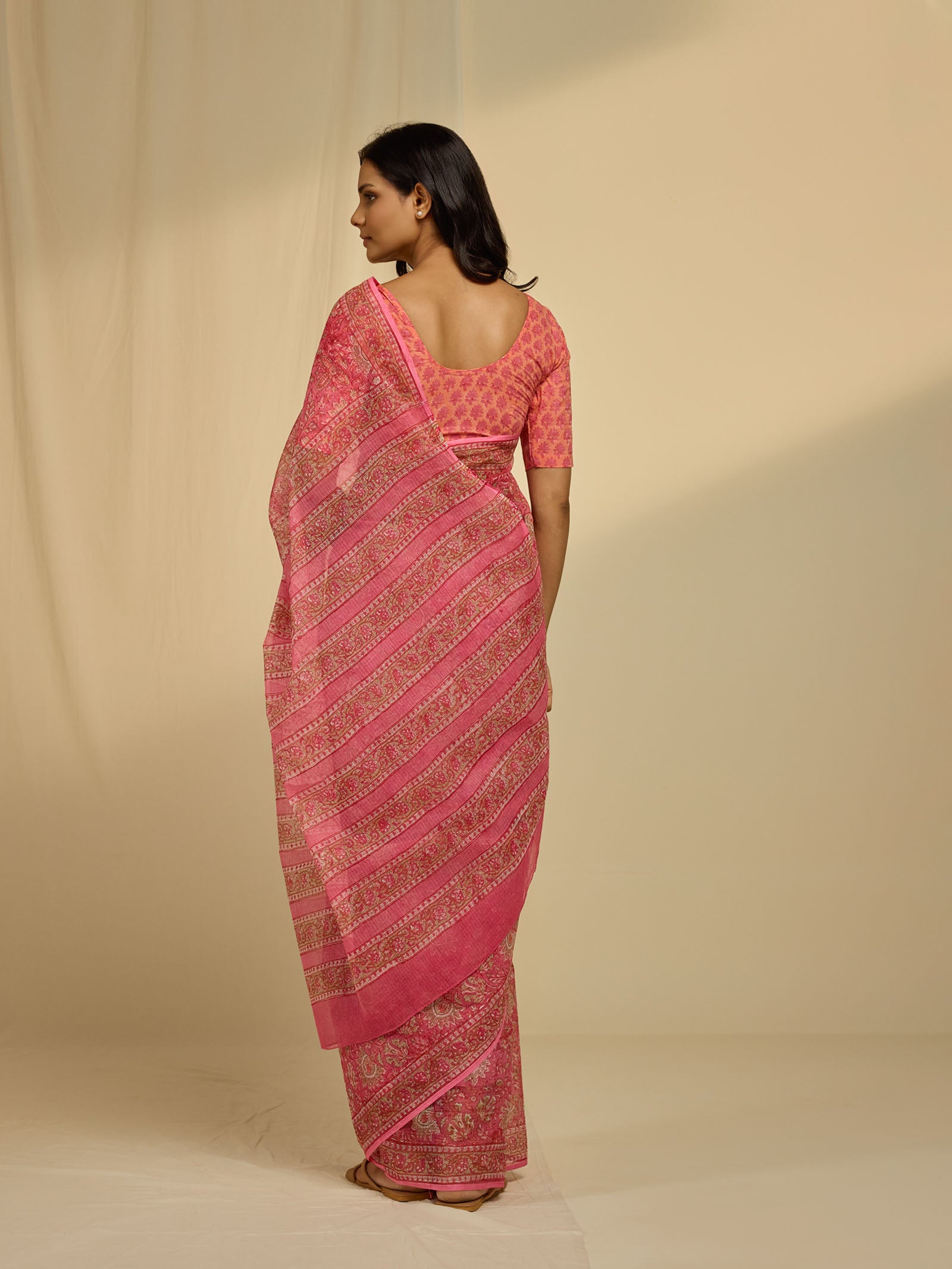 Sugar Pink Kota Saree