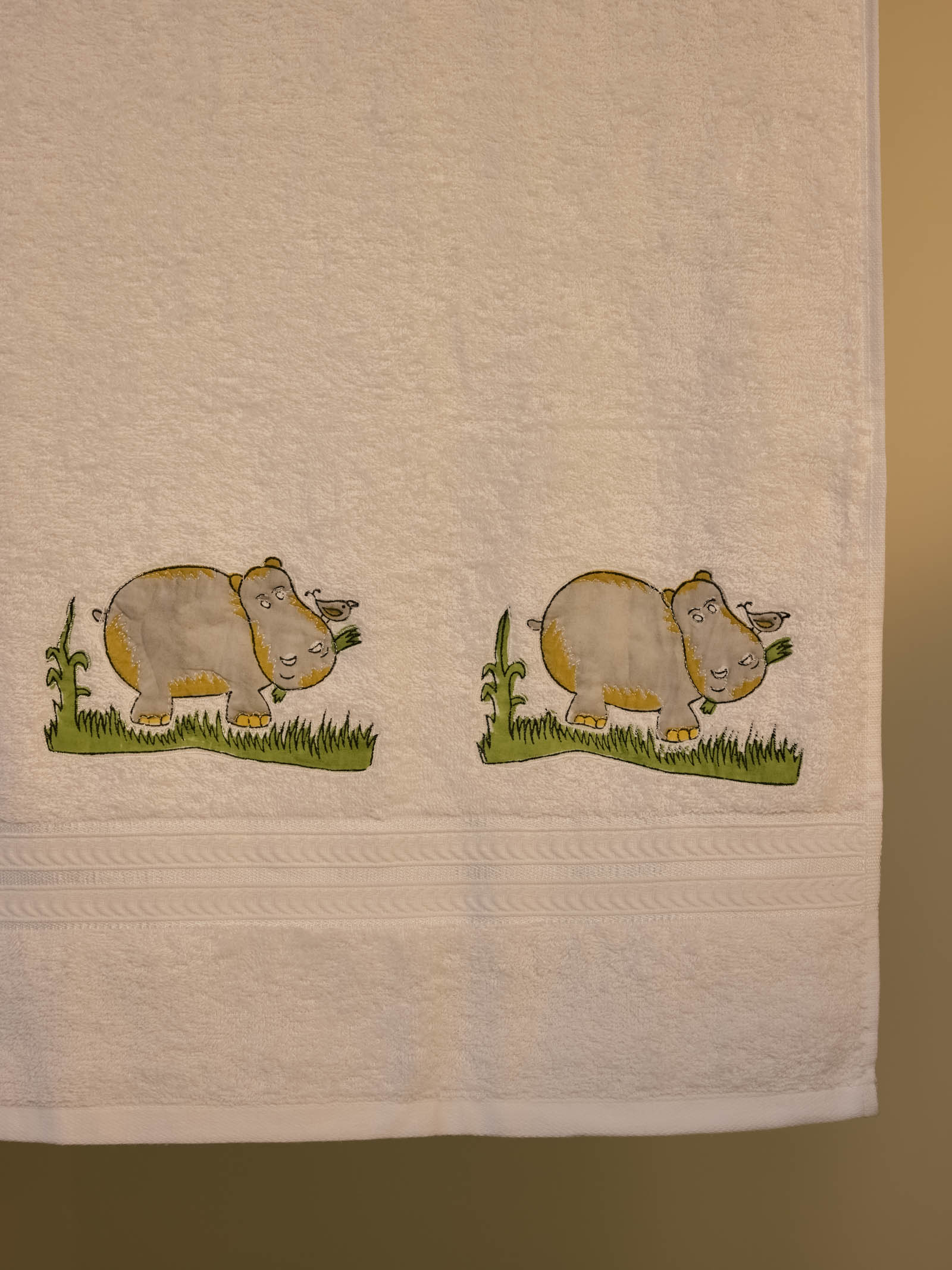 Hippo In The Grass Towel