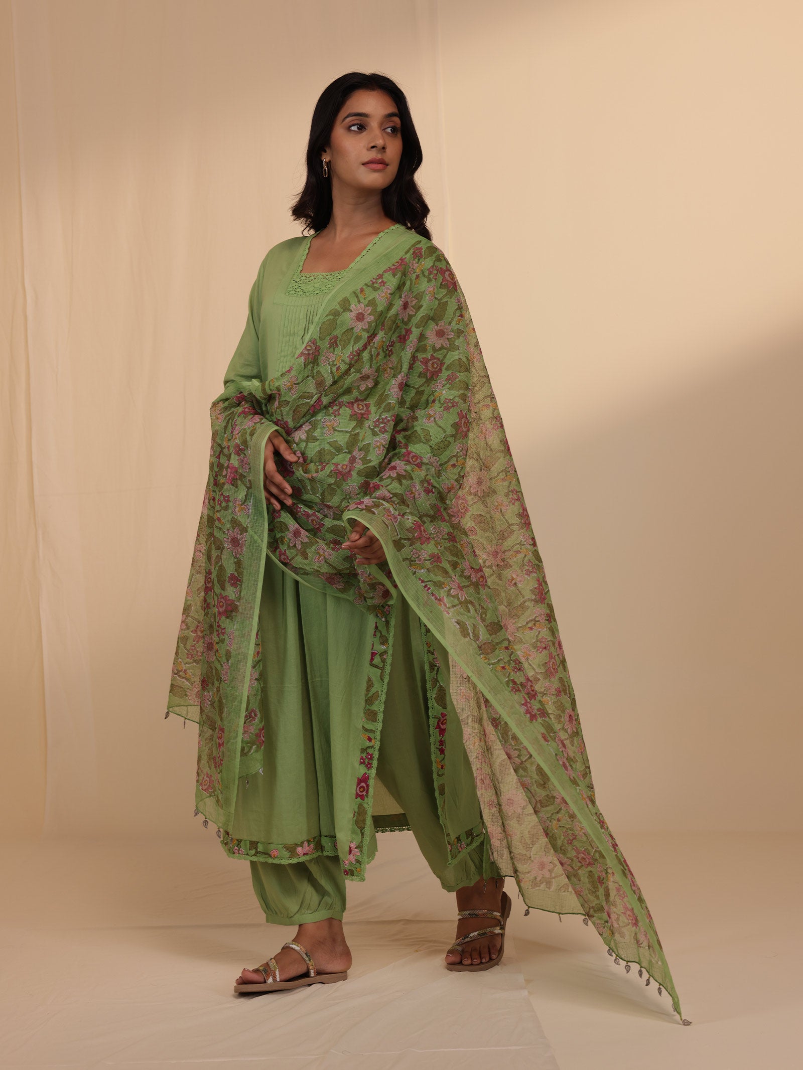 Nettle Green Kota Dupatta