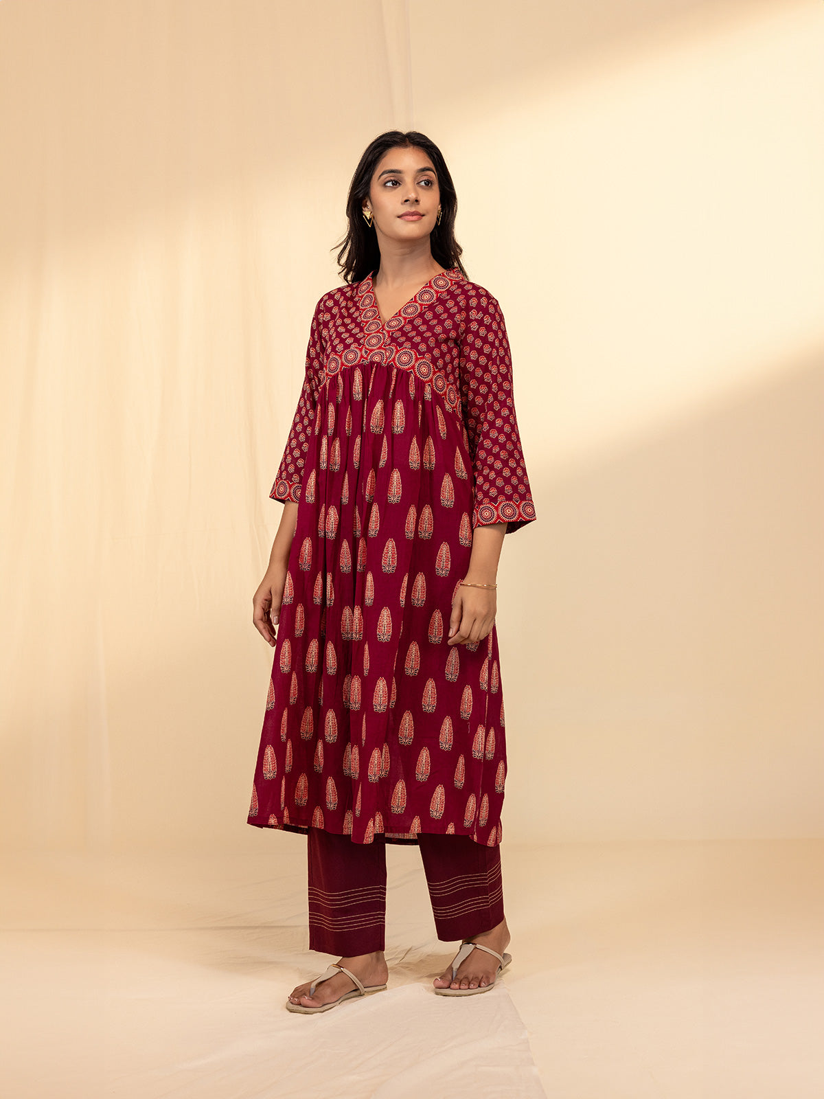 Cherry Berry Voile Kurta