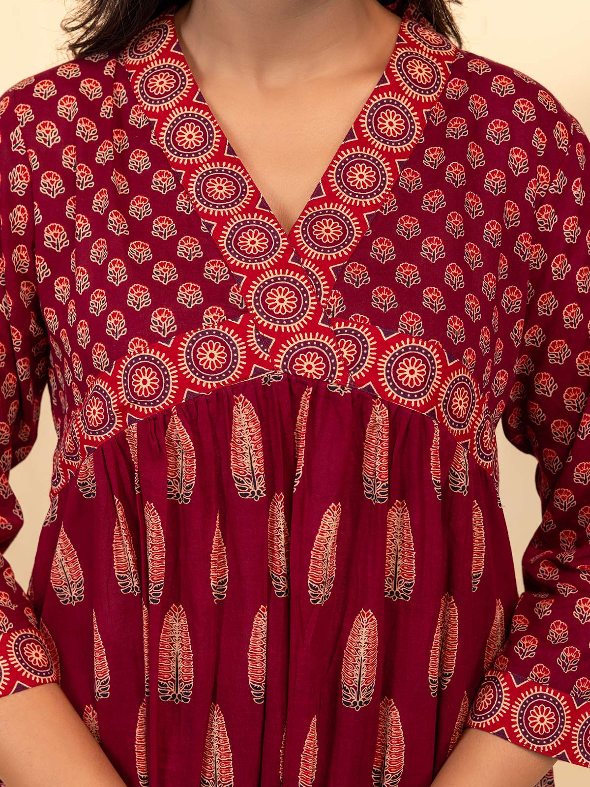 Cherry Berry Voile Kurta