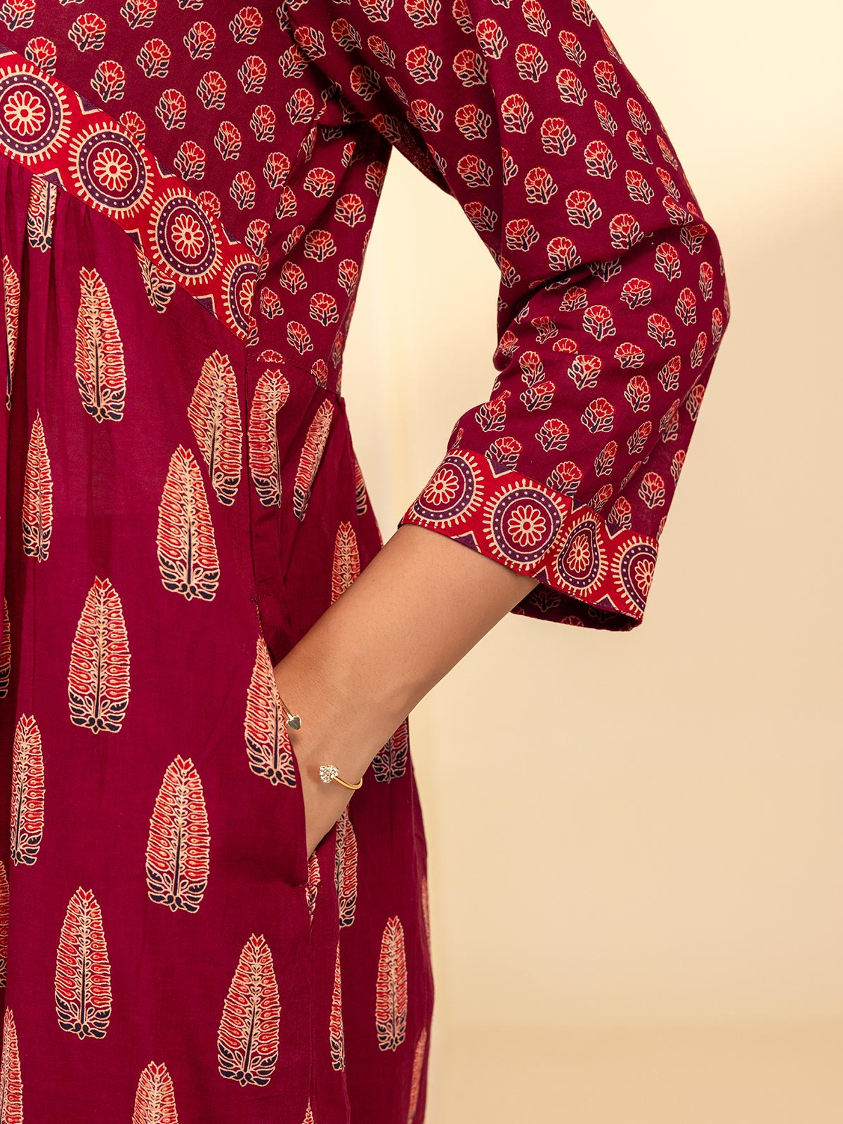 Cherry Berry Voile Kurta