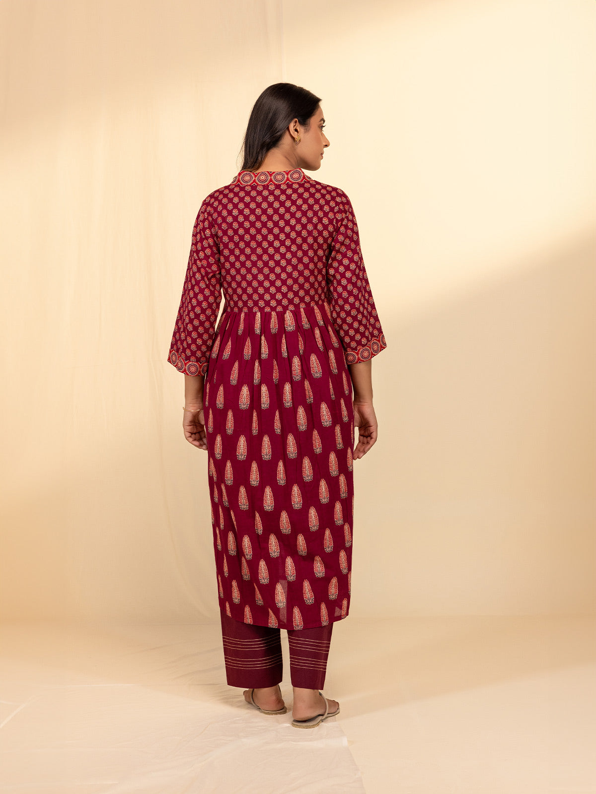 Cherry Berry Voile Kurta