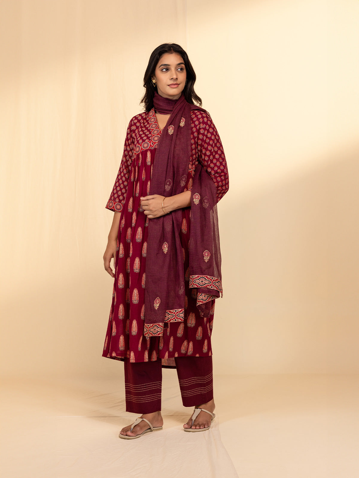 Cherry Berry Voile Kurta