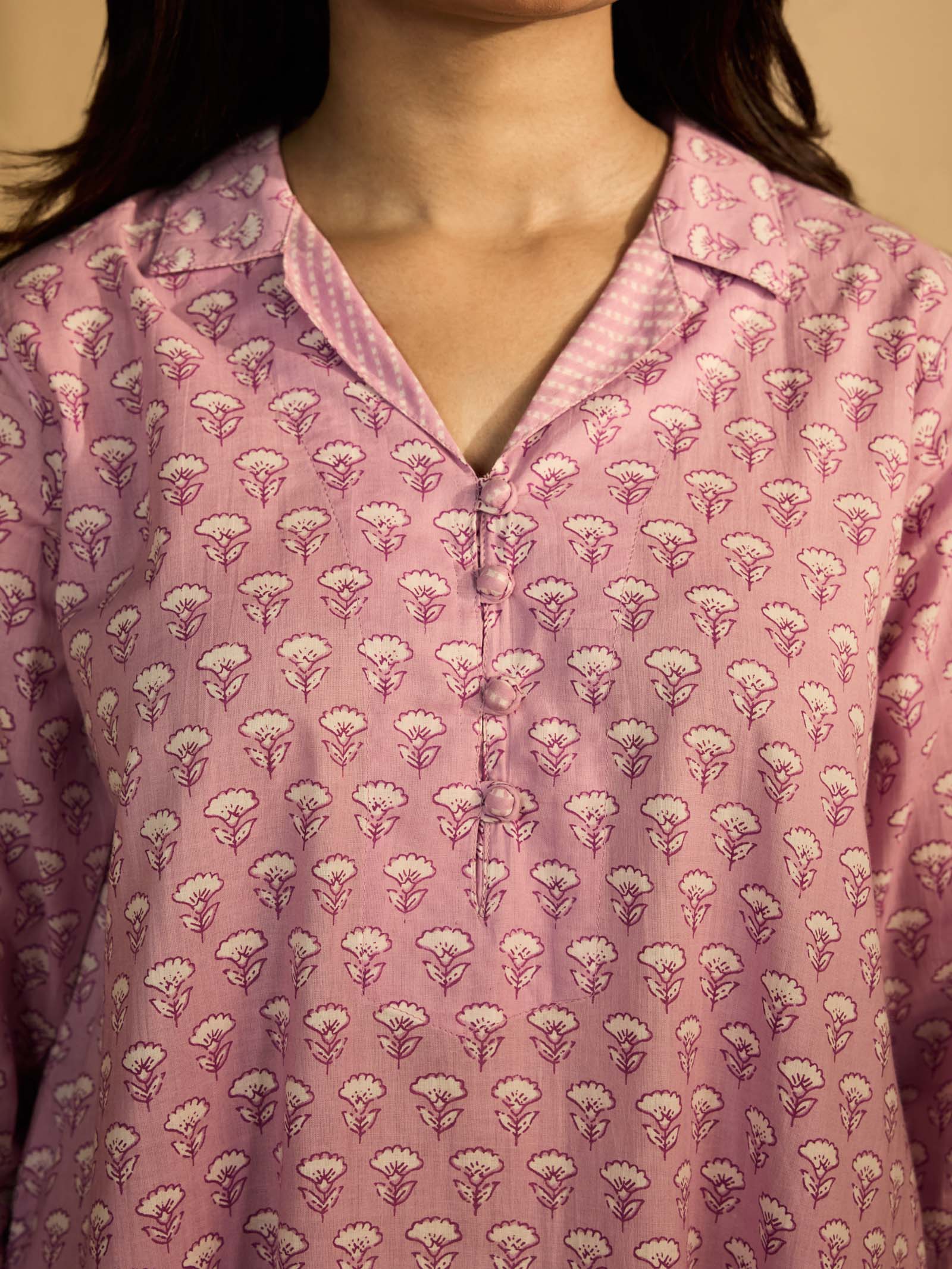 Little Lavender Cotton Kurta