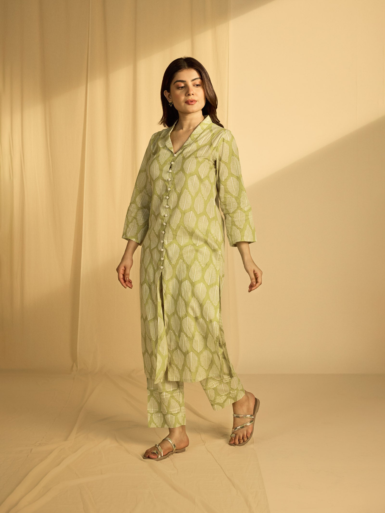 Autumn Leaf Voile Kurta