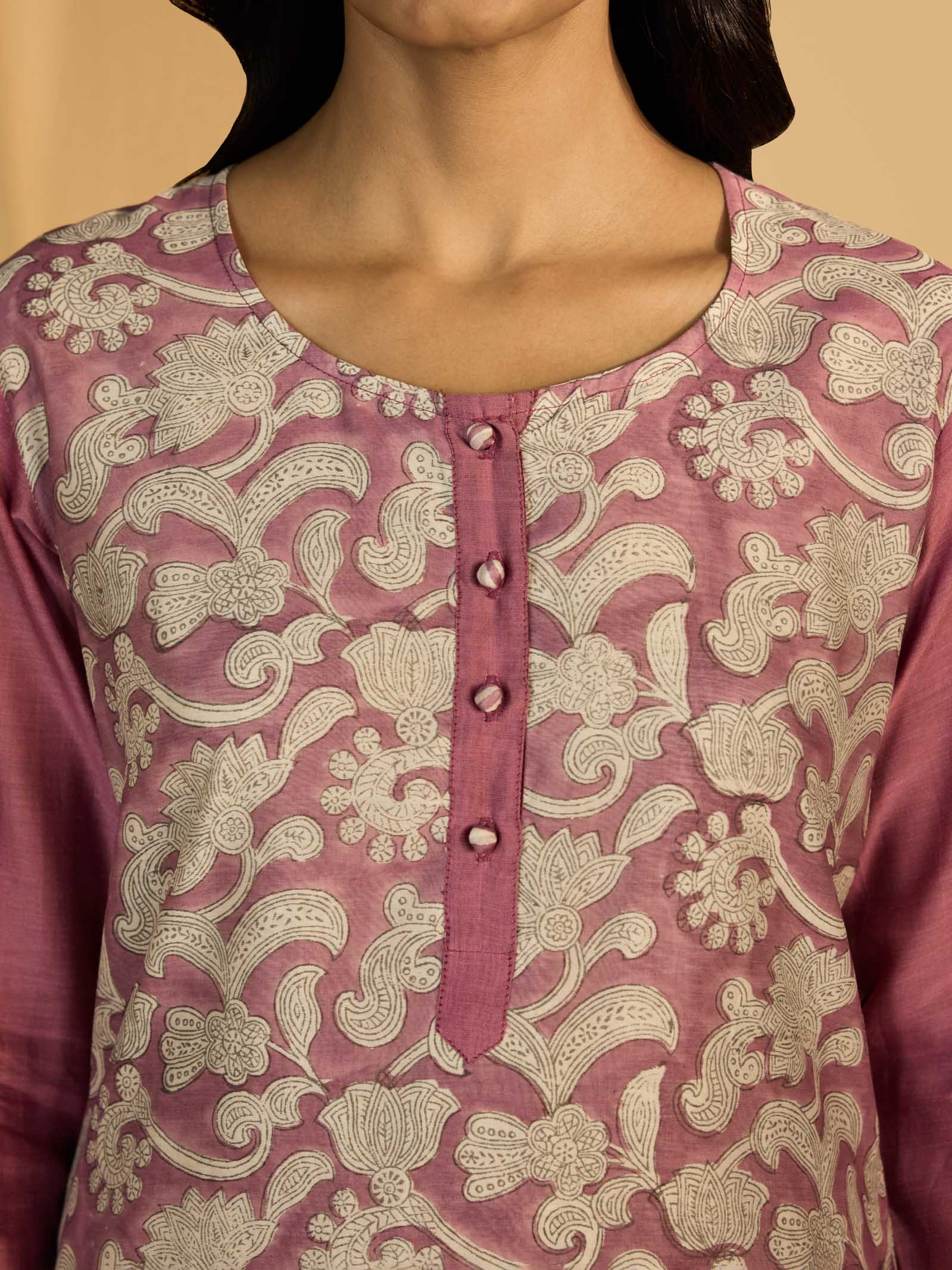 Amethyst Flower Chanderi Kurta