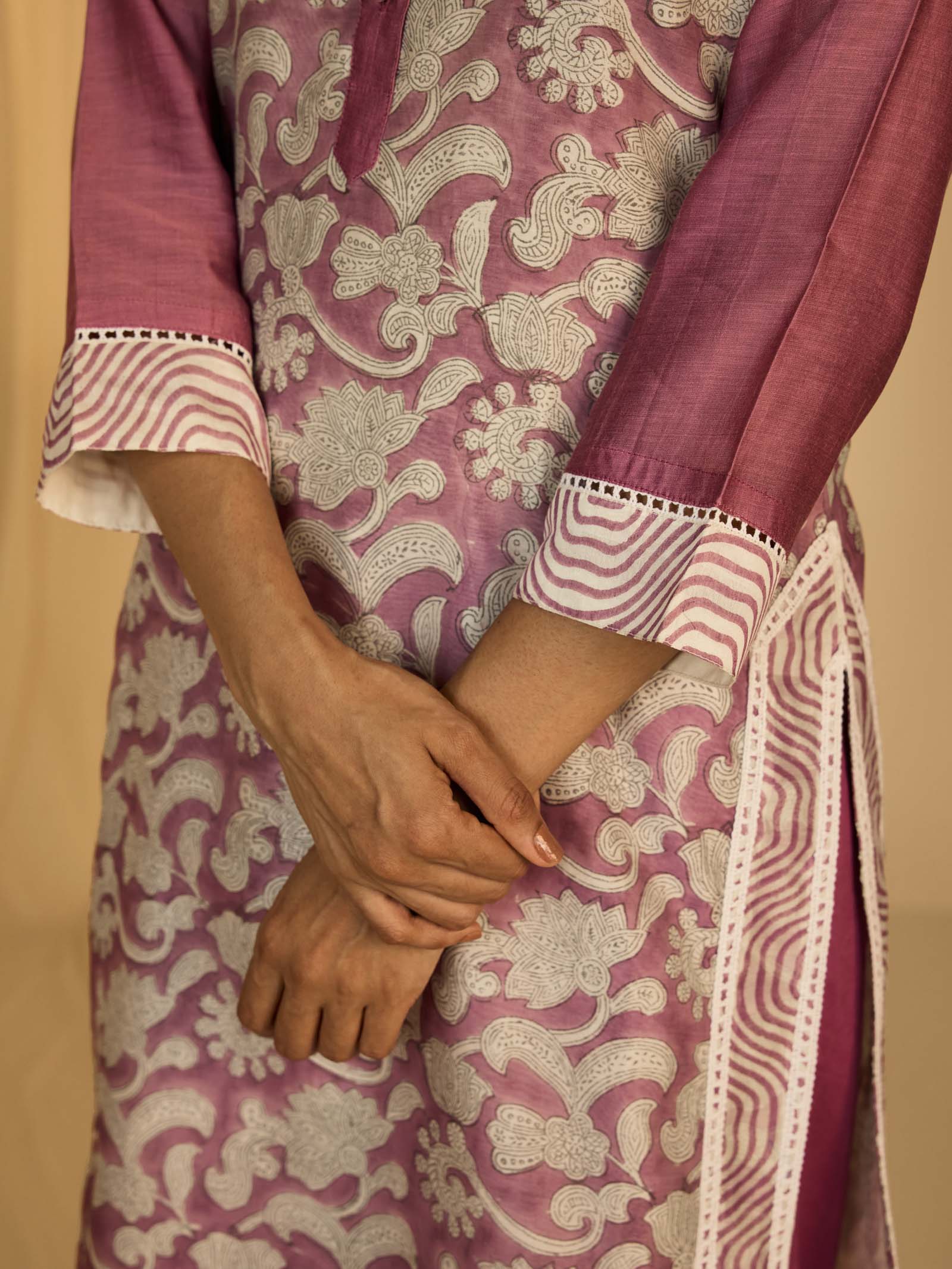 Amethyst Flower Chanderi Kurta