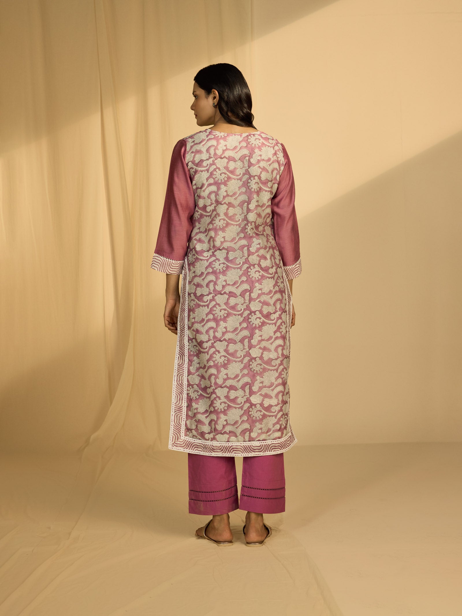 Amethyst Flower Chanderi Kurta