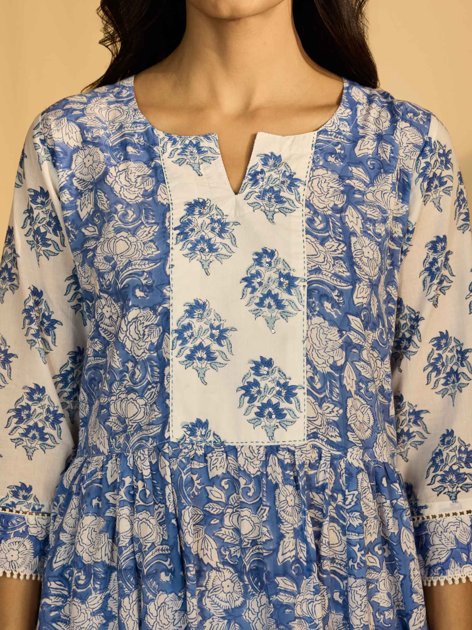 Busy Blue Cotton Kurta