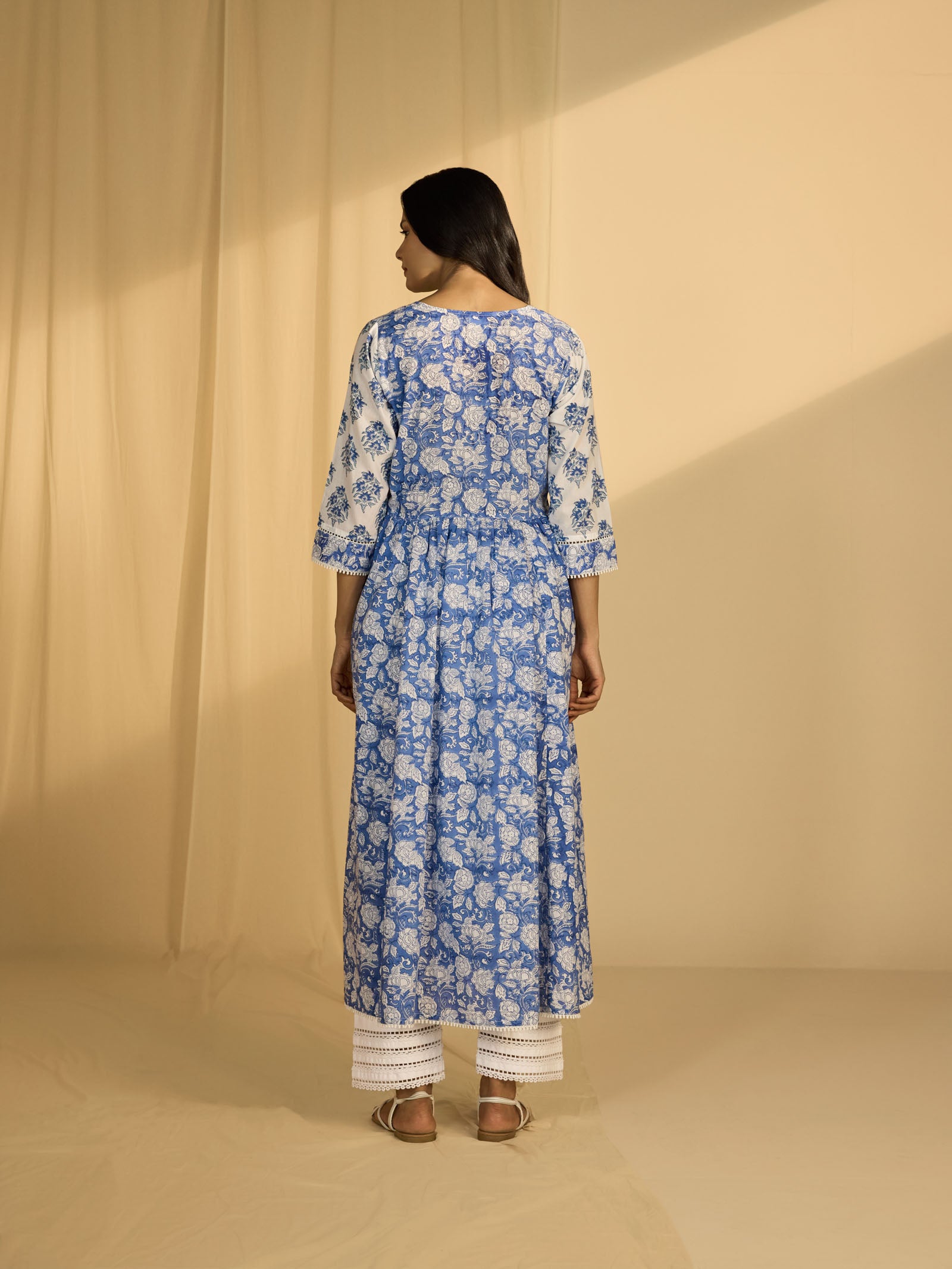 Busy Blue Cotton Kurta