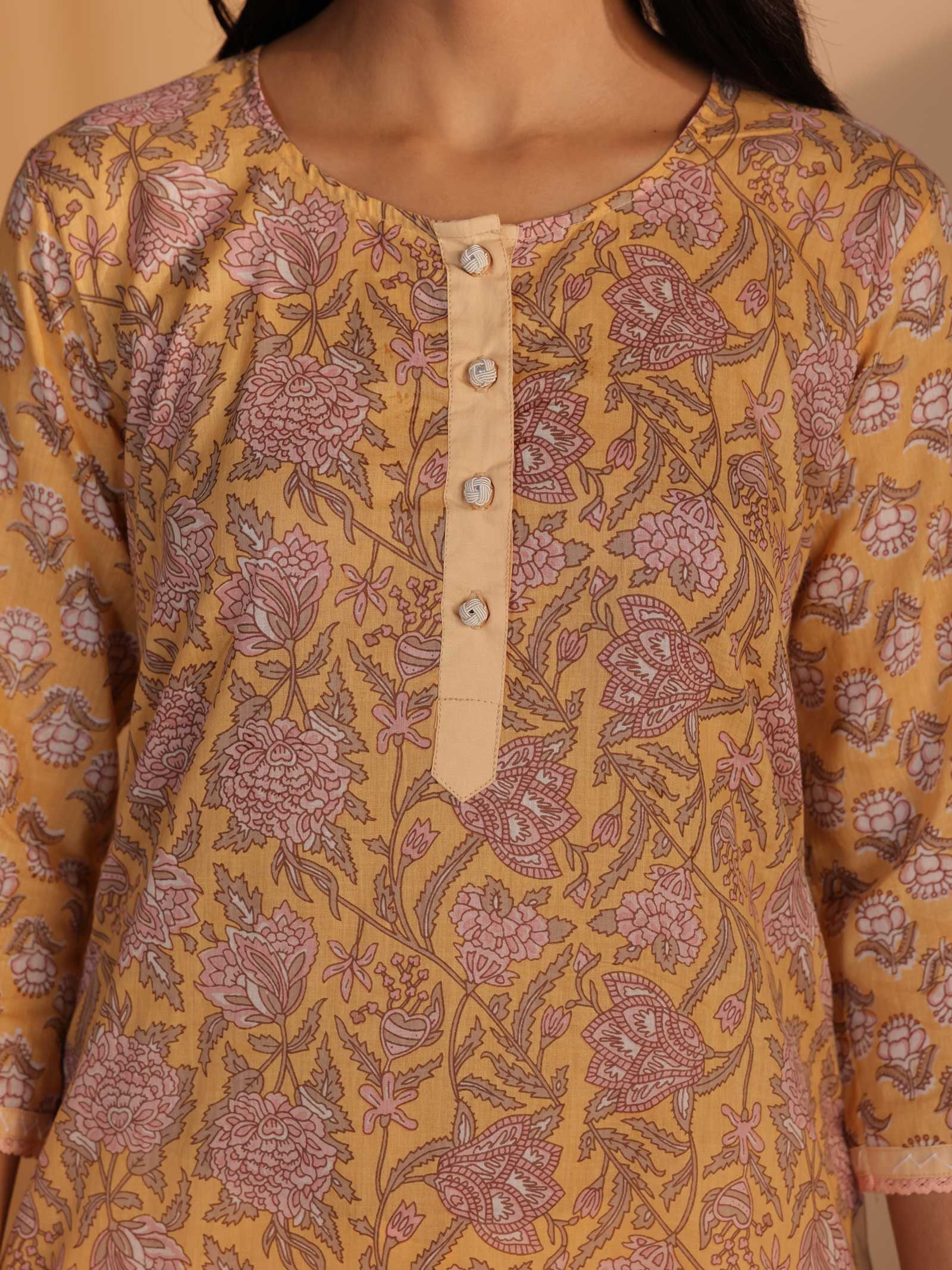 French Vanilla Voile Kurta