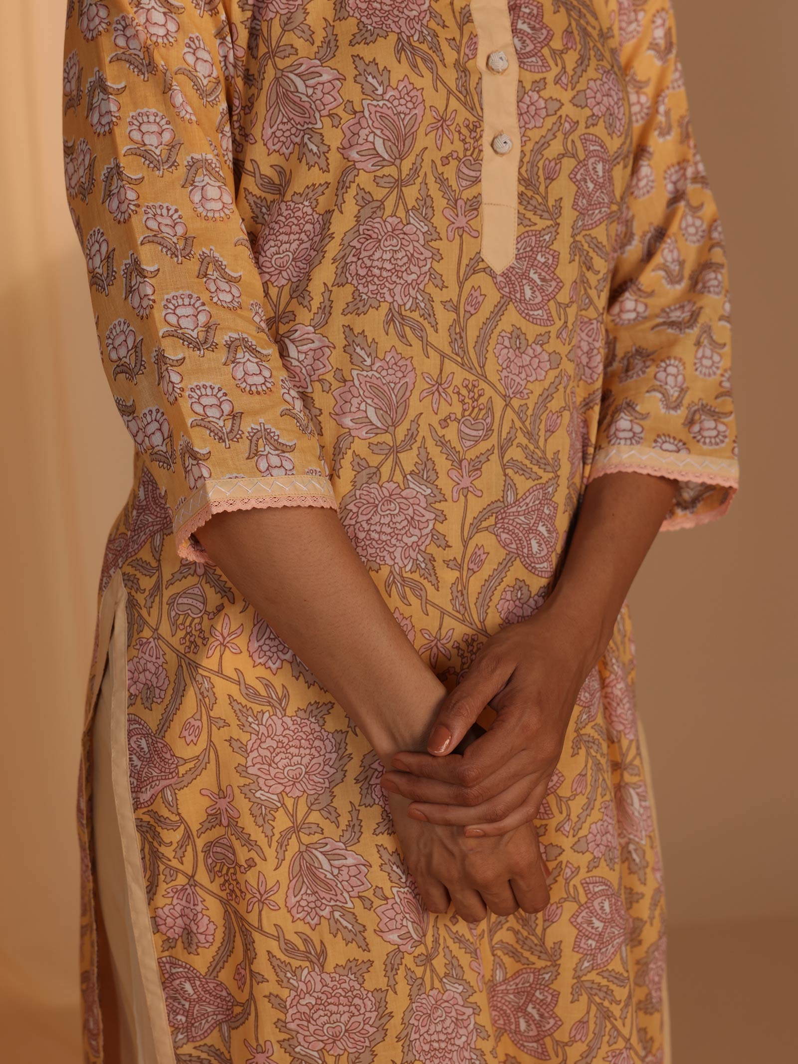 French Vanilla Voile Kurta