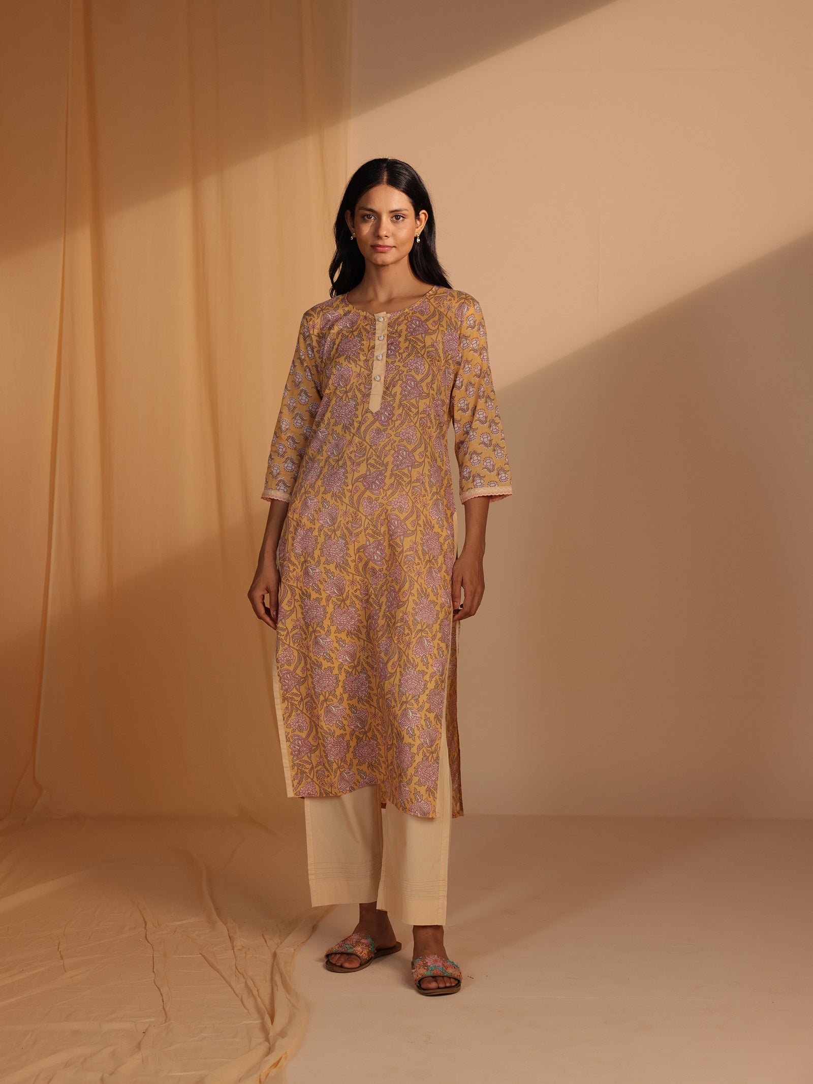 French Vanilla Voile Kurta