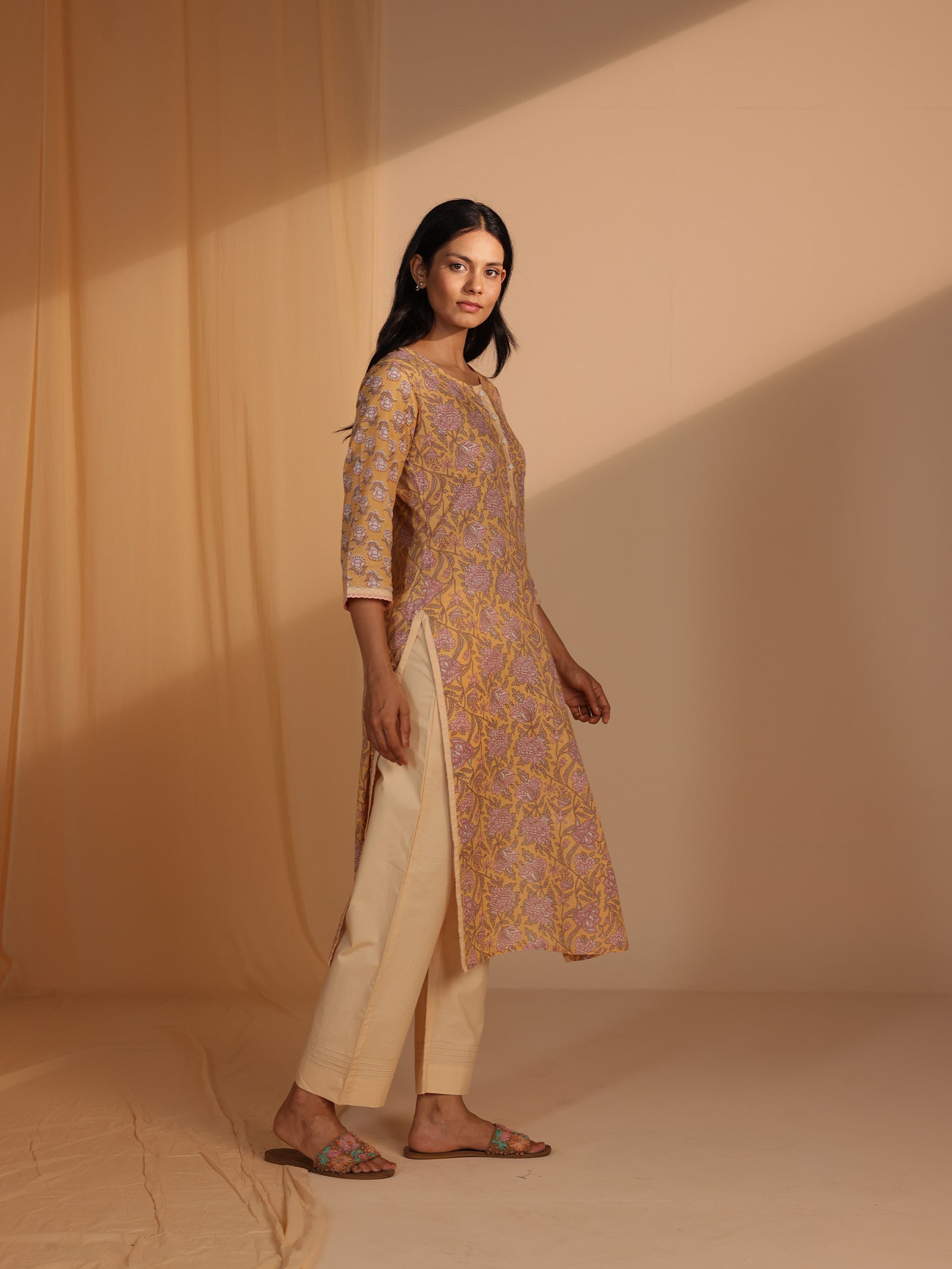 French Vanilla Voile Kurta