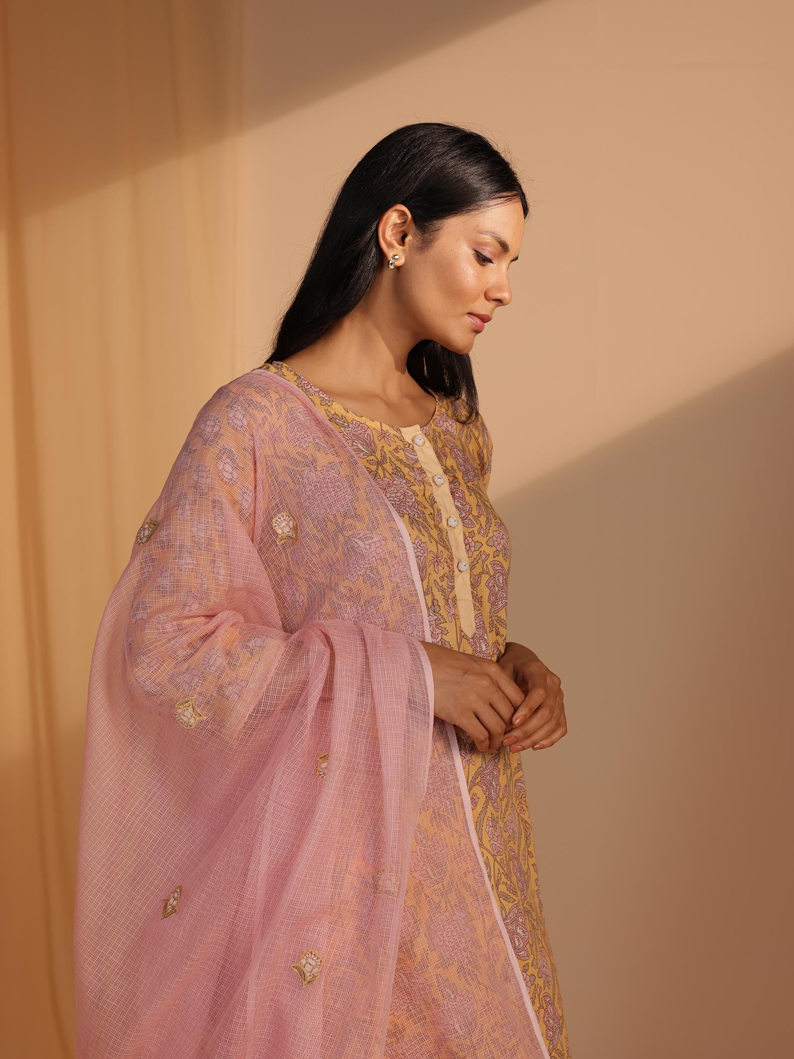 French Vanilla Kota Dupatta