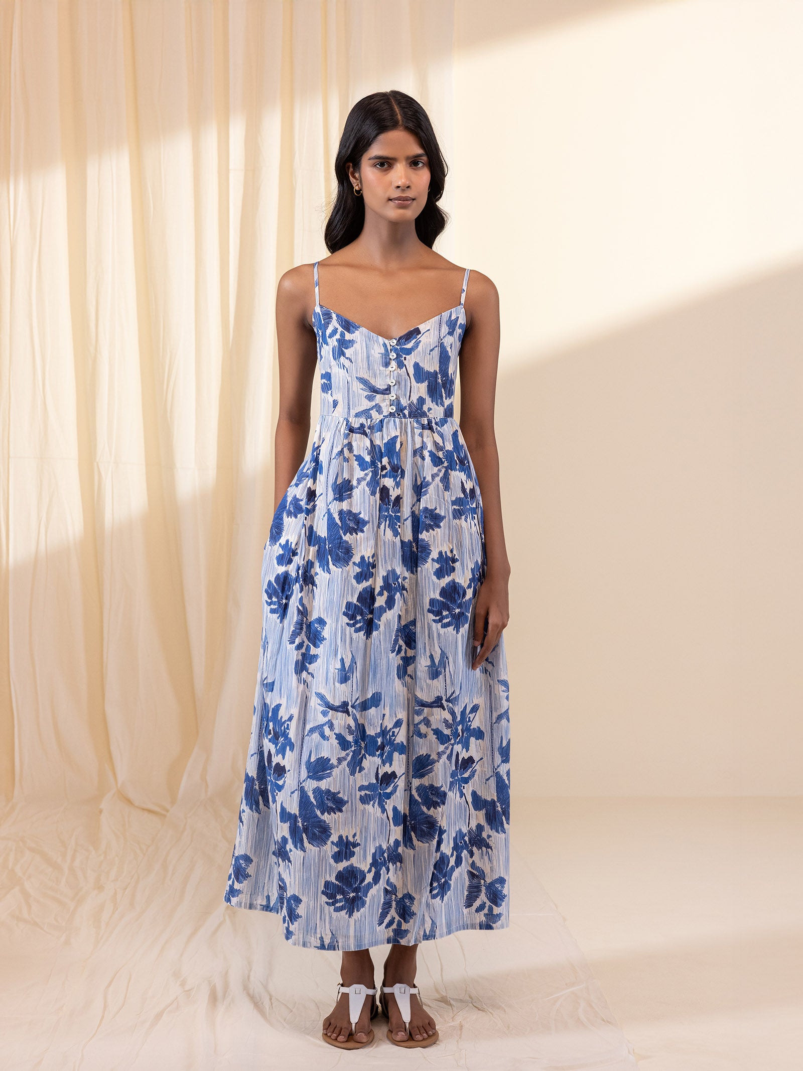 Blue Threads Cotton Dress
