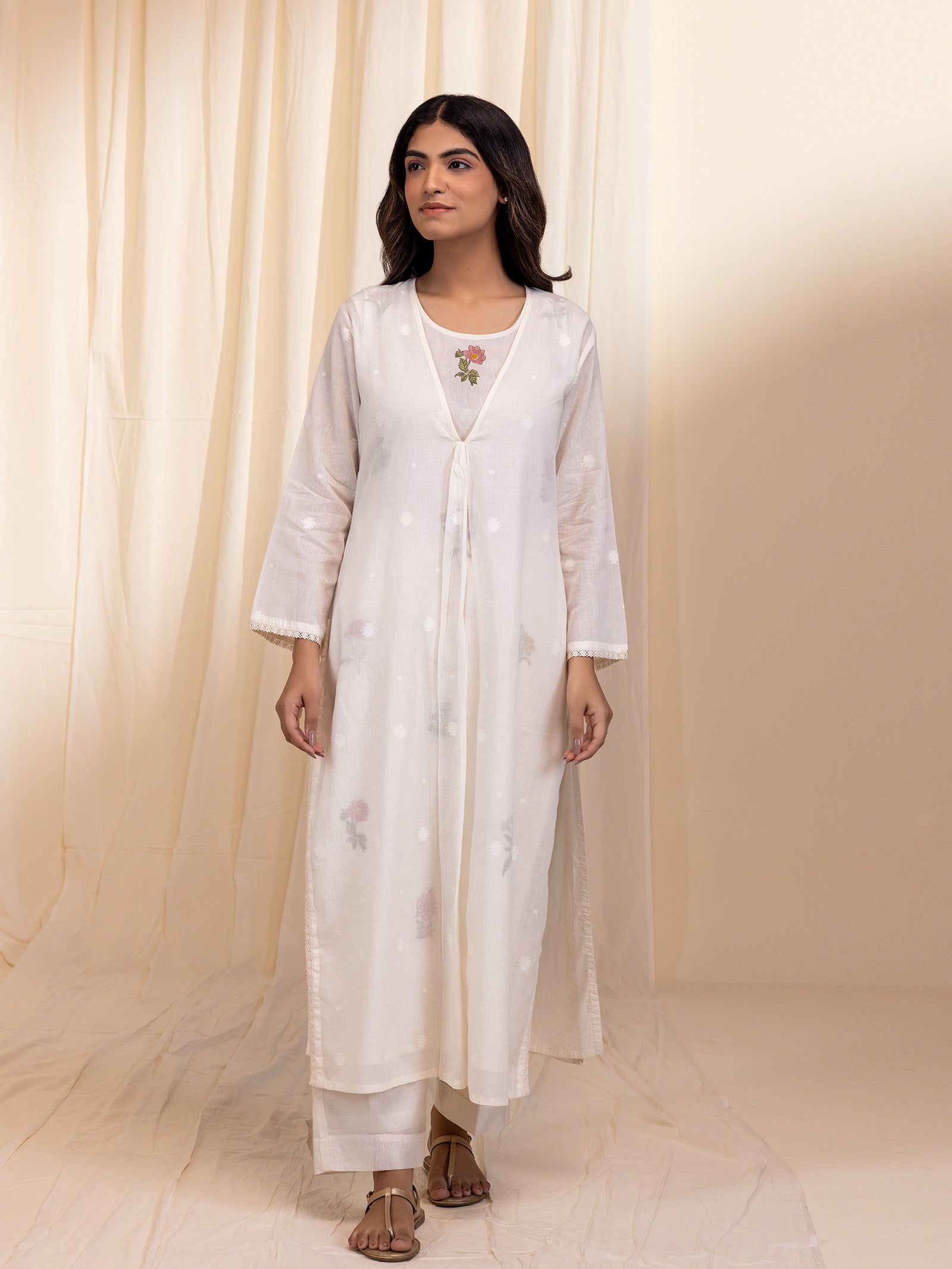 Bawan Rang Jamdani Cotton Kurta