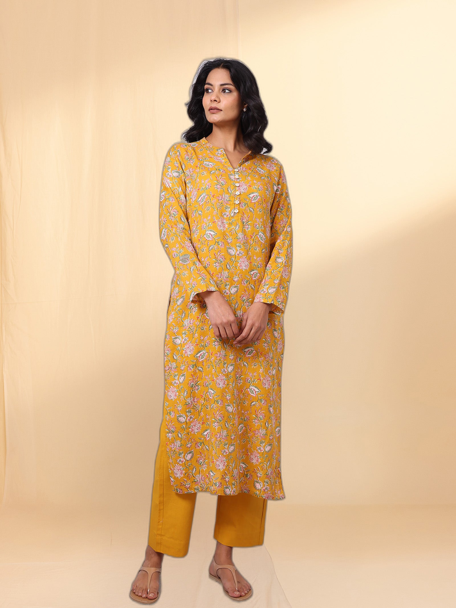 Honey Mustard Twill Kurta