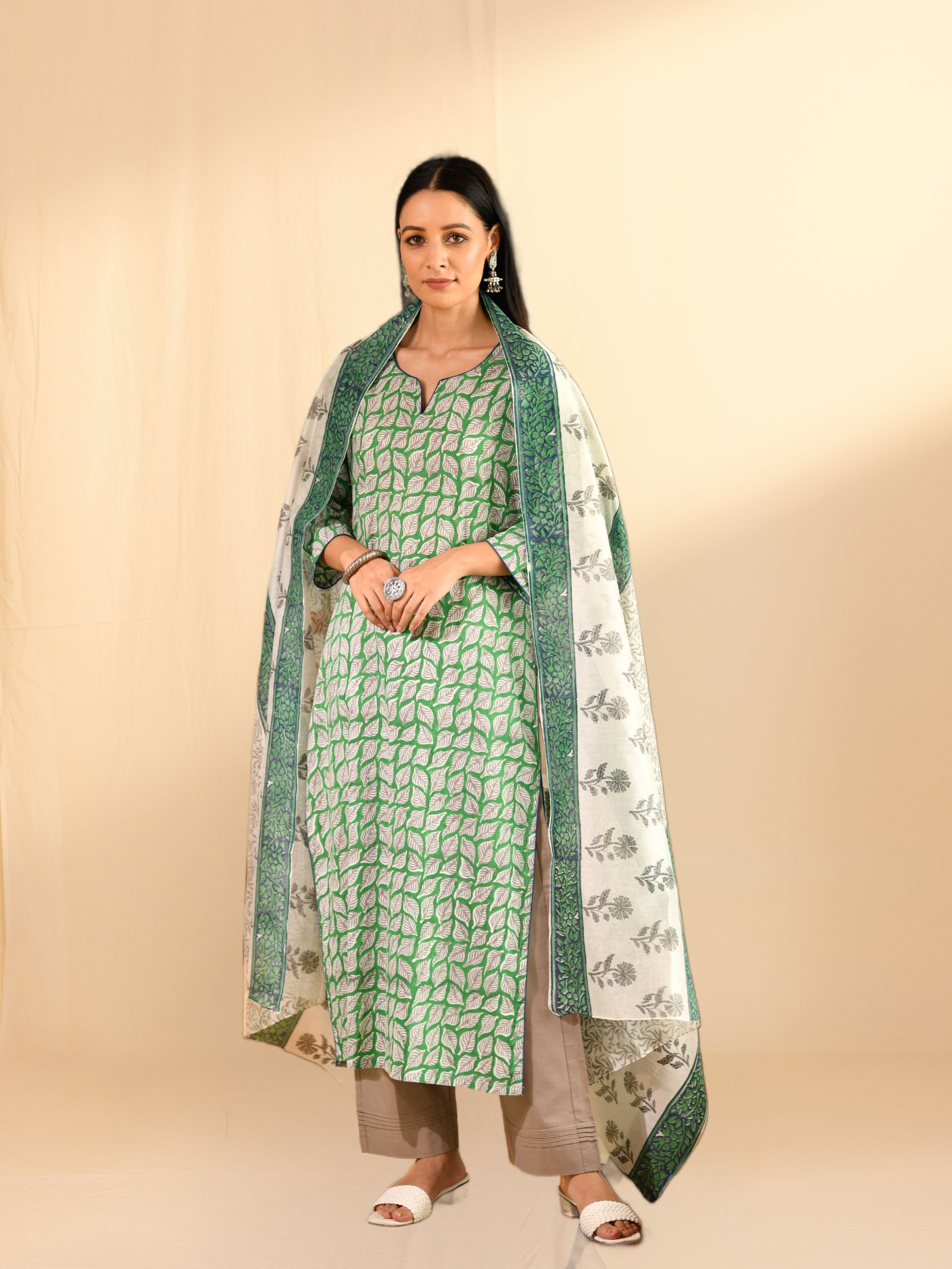 Keep It Green Chanderi Dupatta