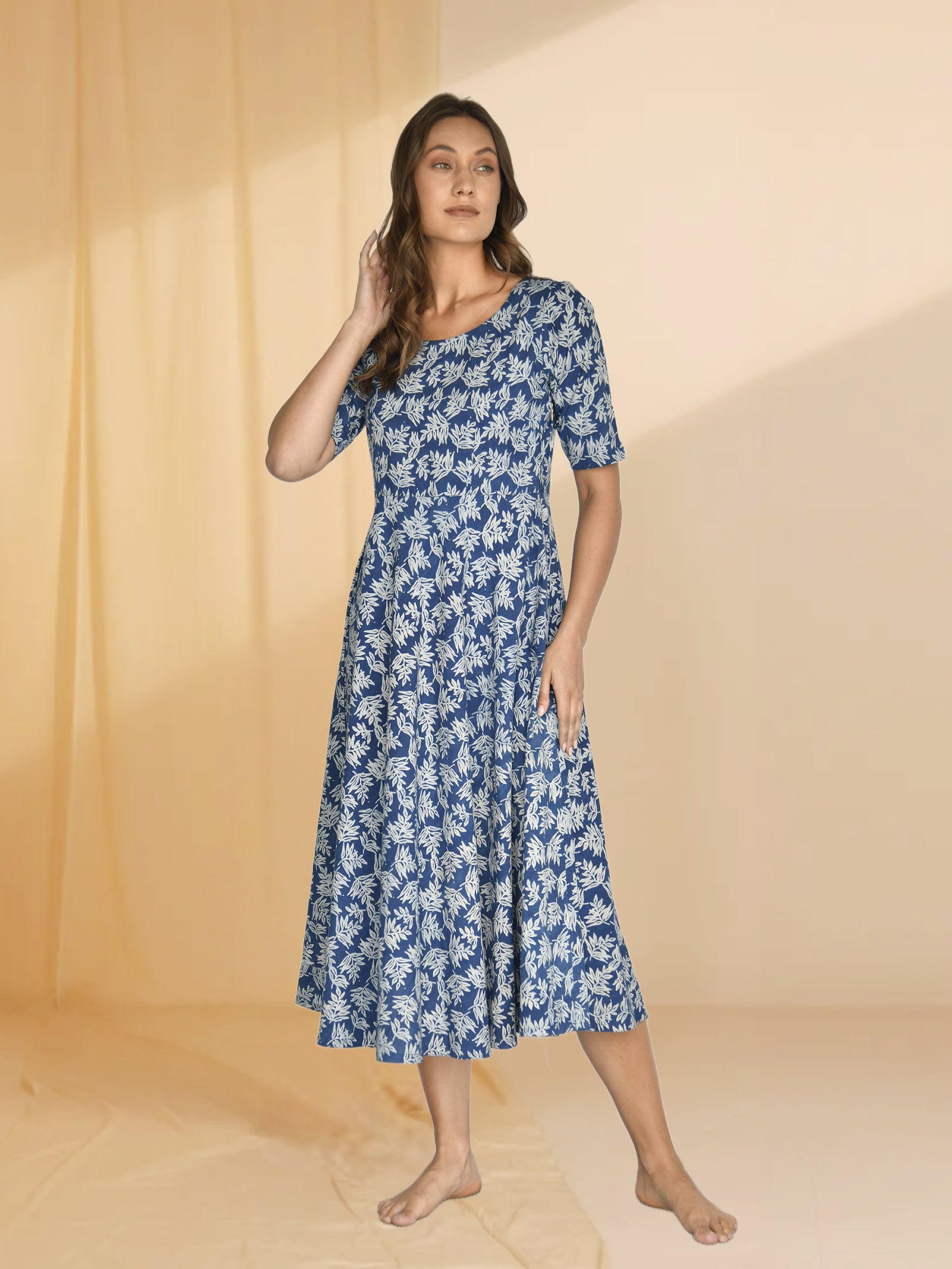 Mexican Indigo Cotton Dress