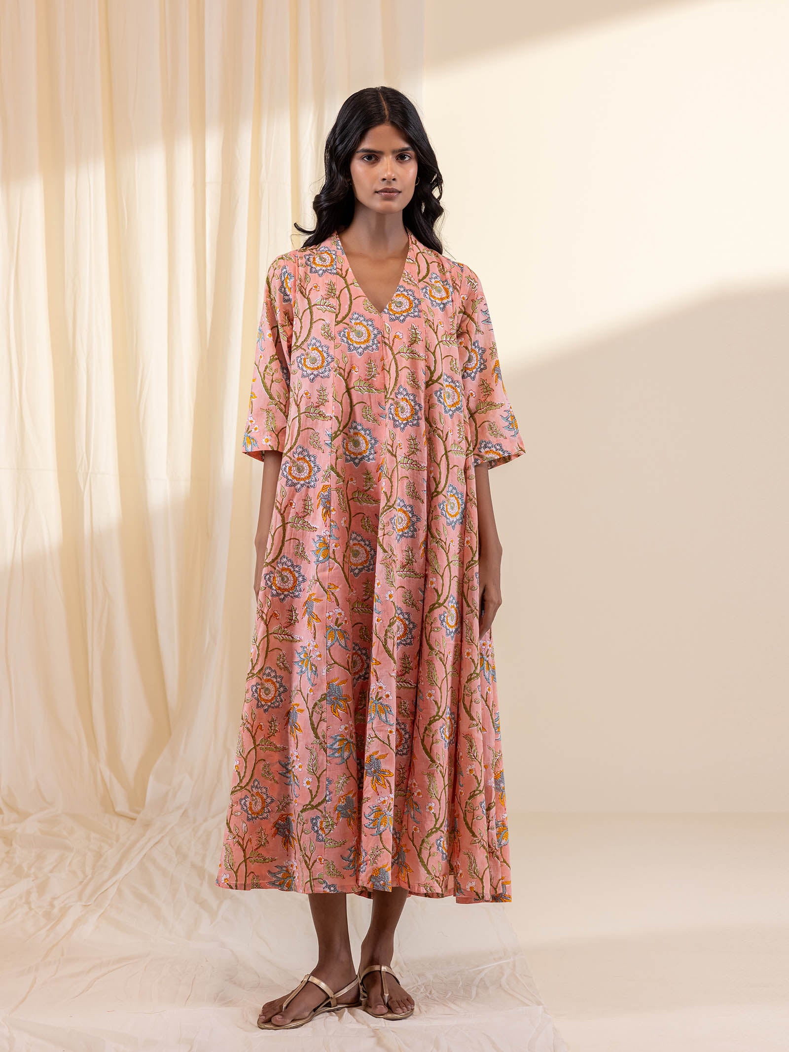 Miss Peach Cotton Dress