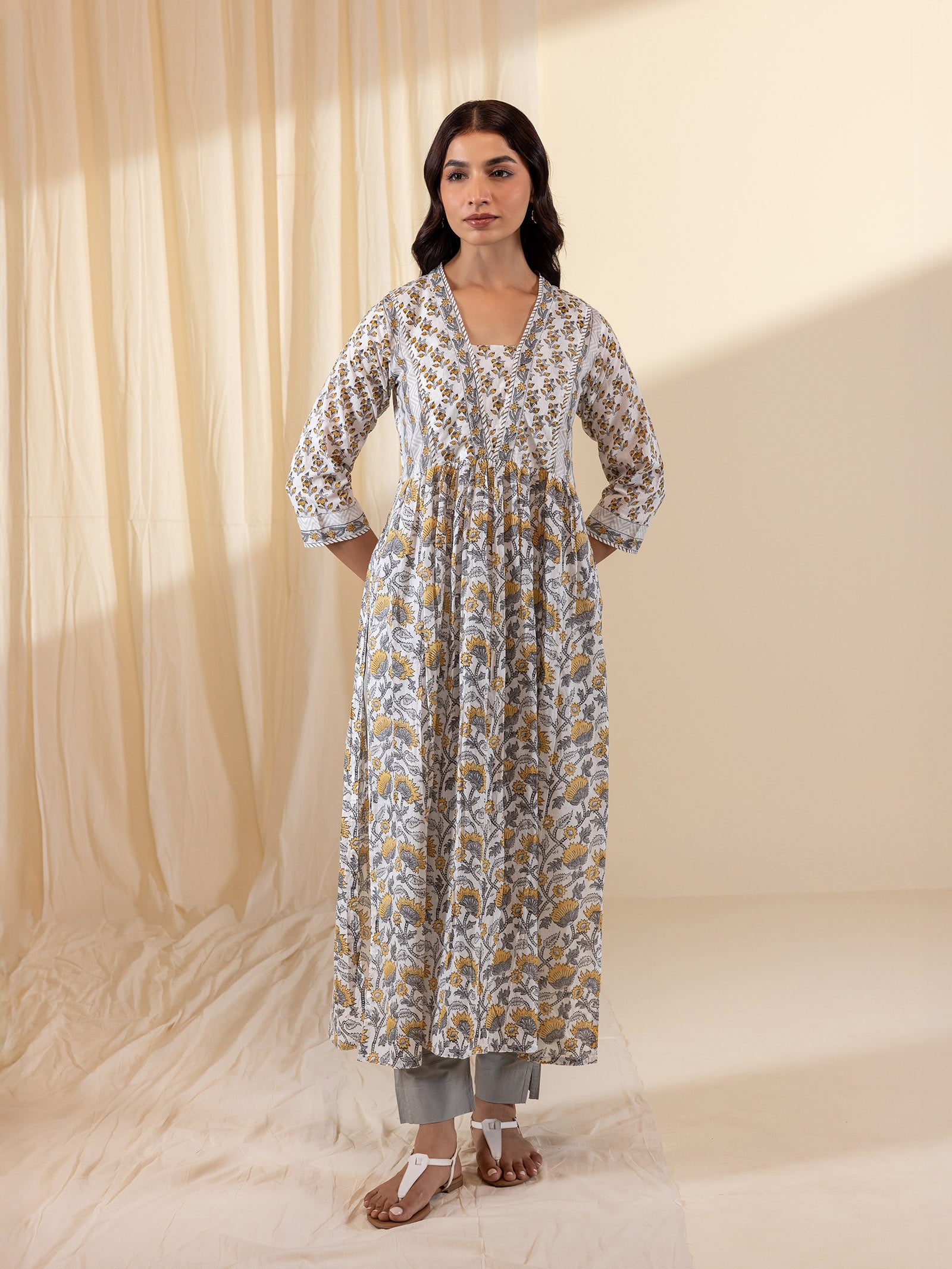 Mustard Field Voile Kurta