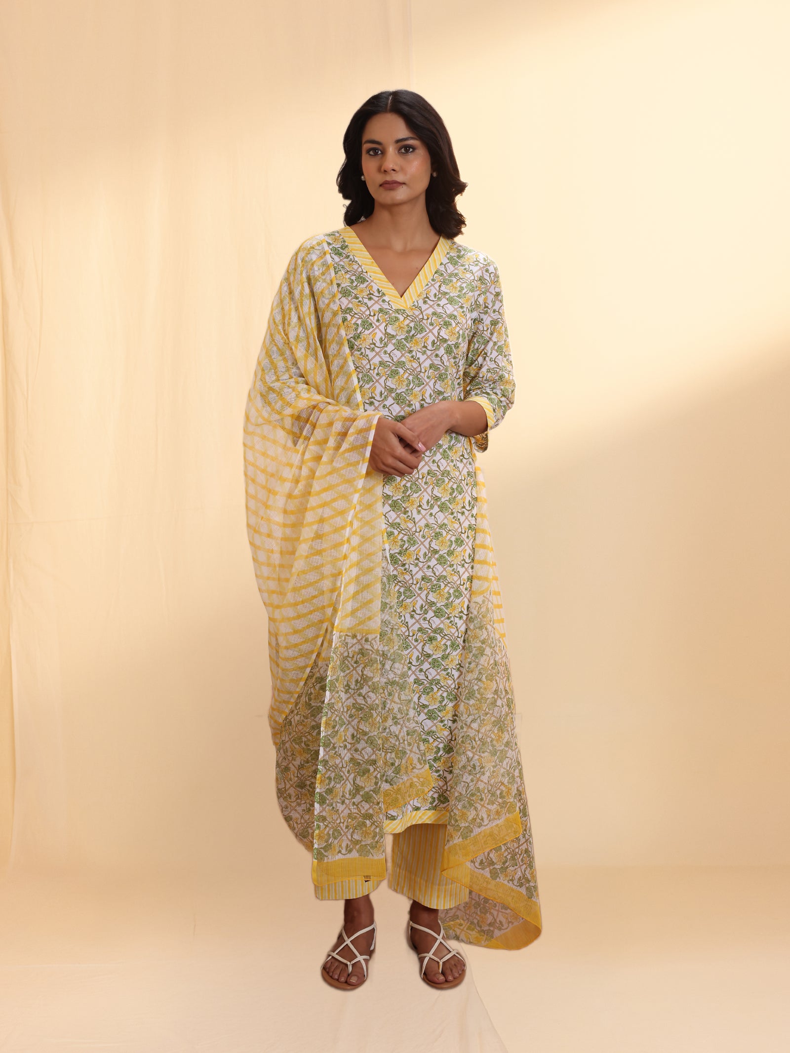 Sunshine Trellis Kota Dupatta