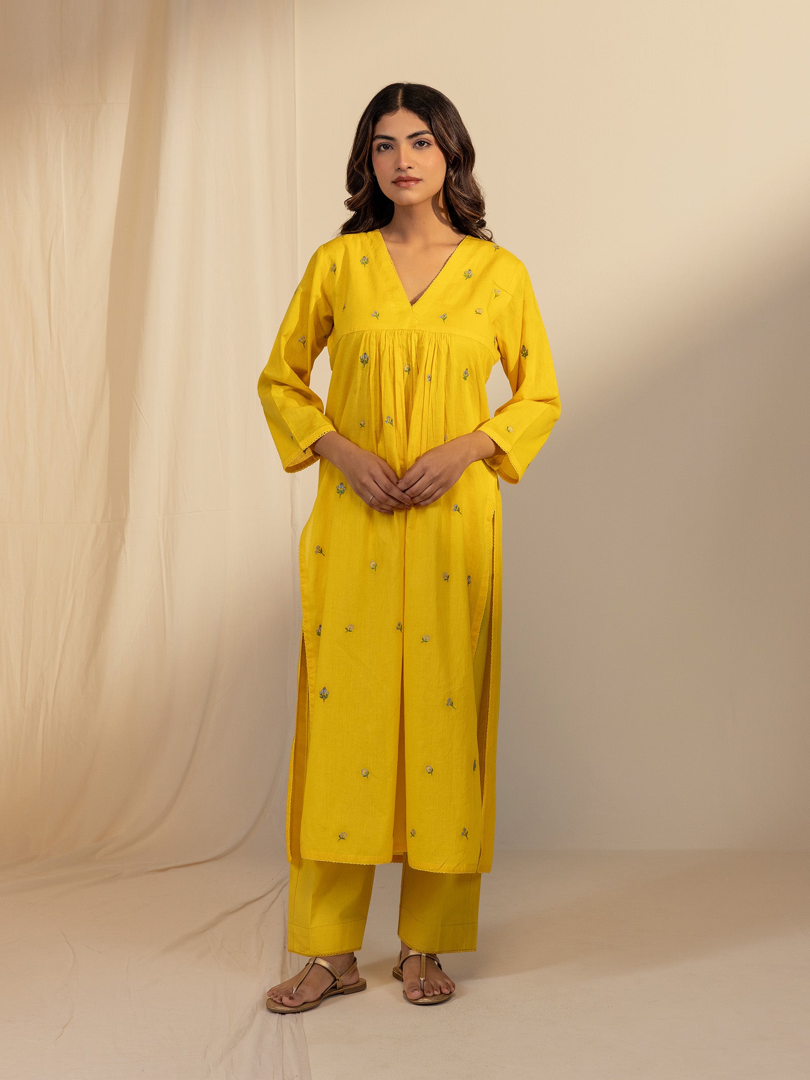 The Artisans Gold Voile Kurta