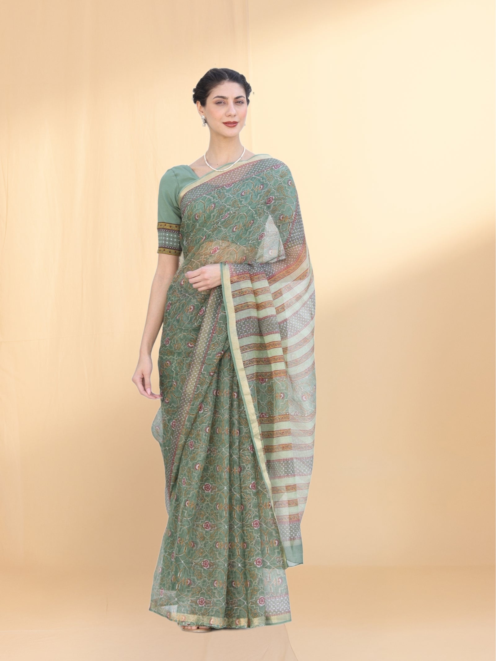 Winterscape Kota Silk Saree