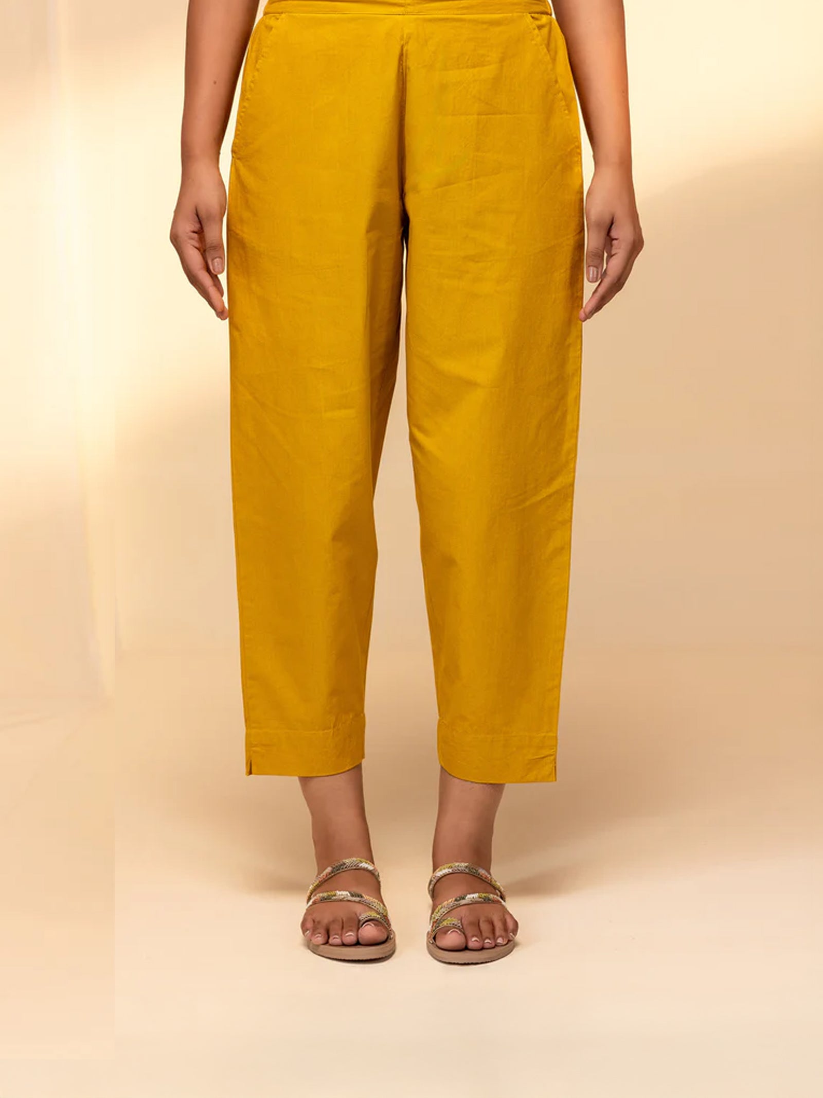 Mustard Melody Viscose Cotton Seriously Short Pants