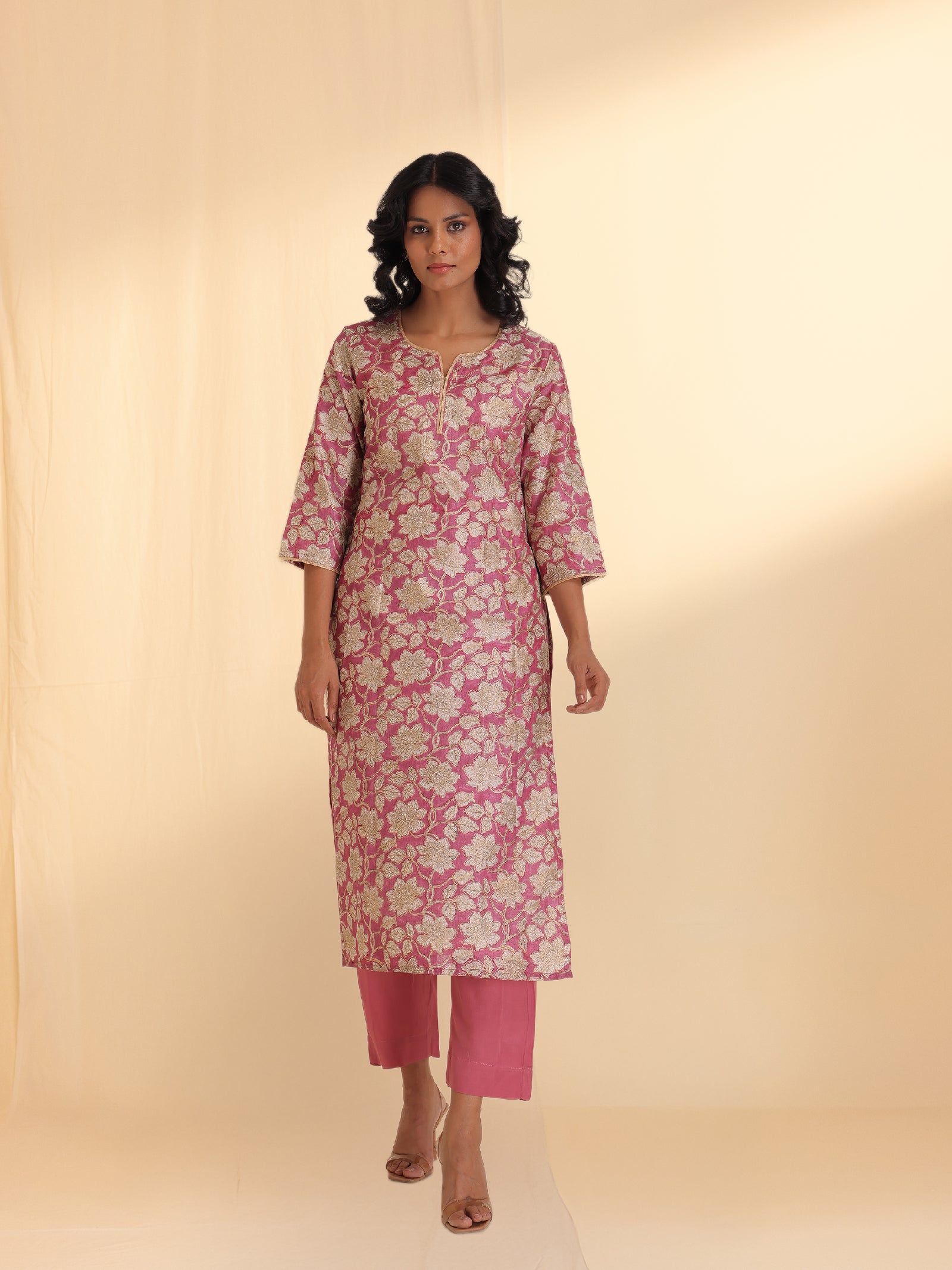 Golden Shower Tussar Silk Kurta