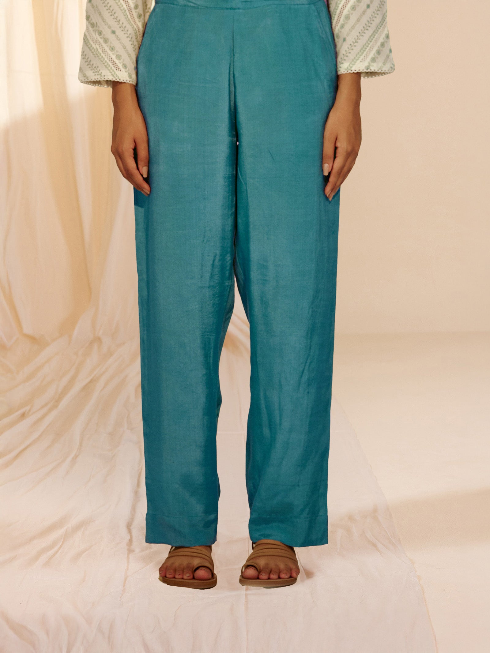 Panna Bamboo Silk Straight Pants