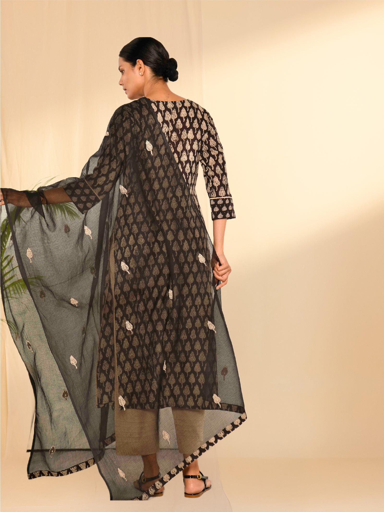 Bagru Black Kota Dupatta