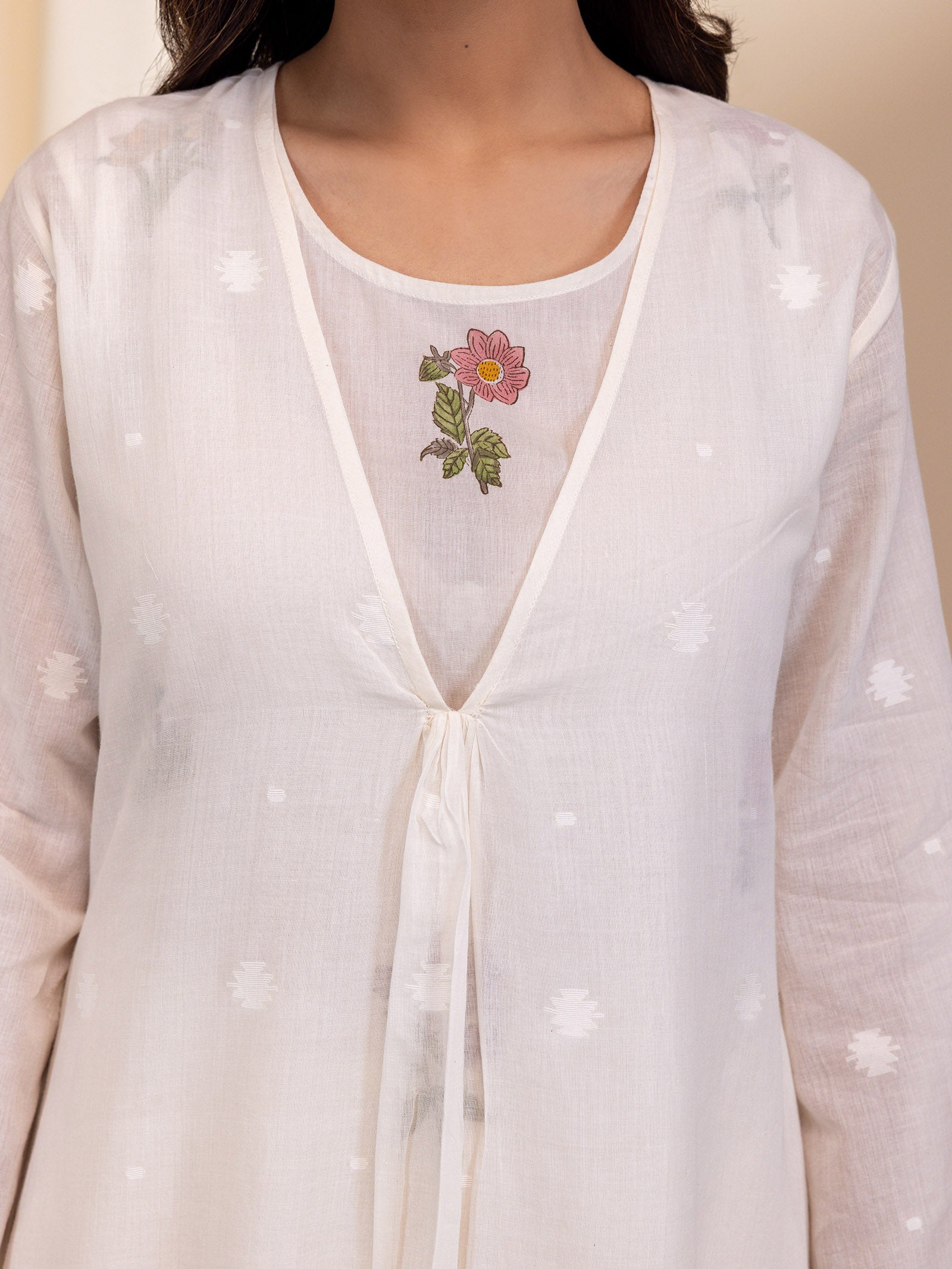Bawan Rang Jamdani Cotton Kurta