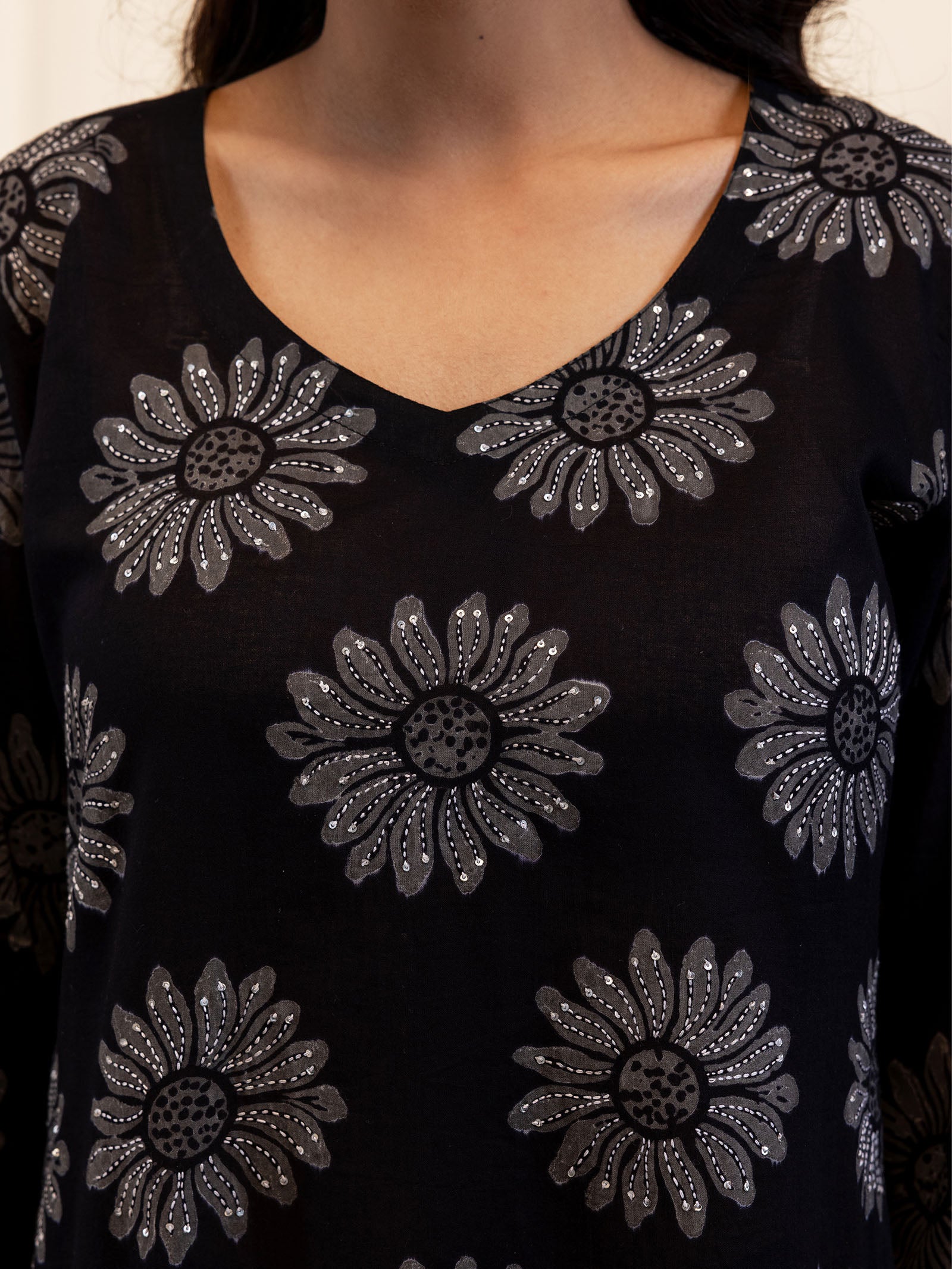 Bg Sunflower Cotton Kurta