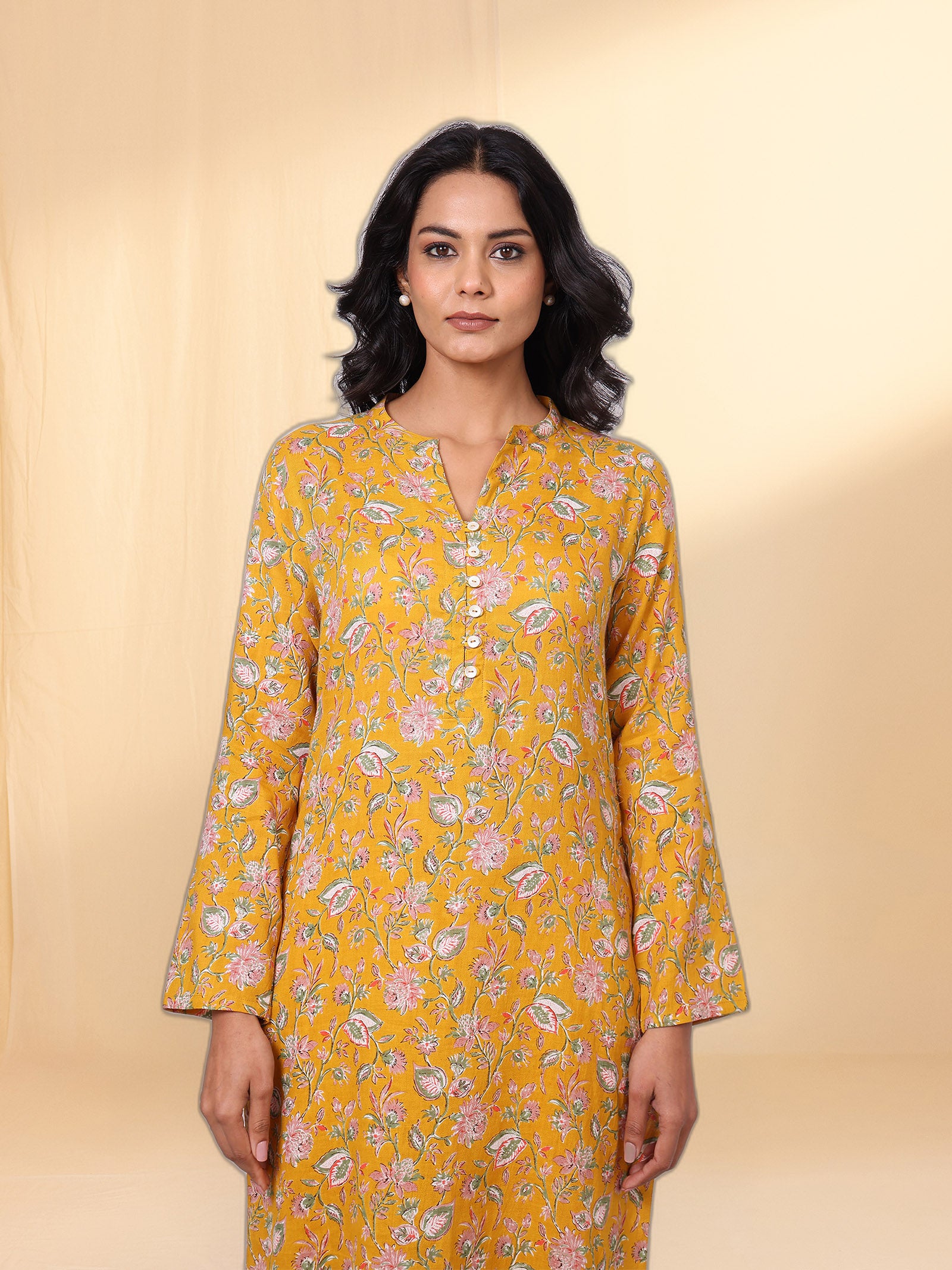 Honey Mustard Twill Kurta