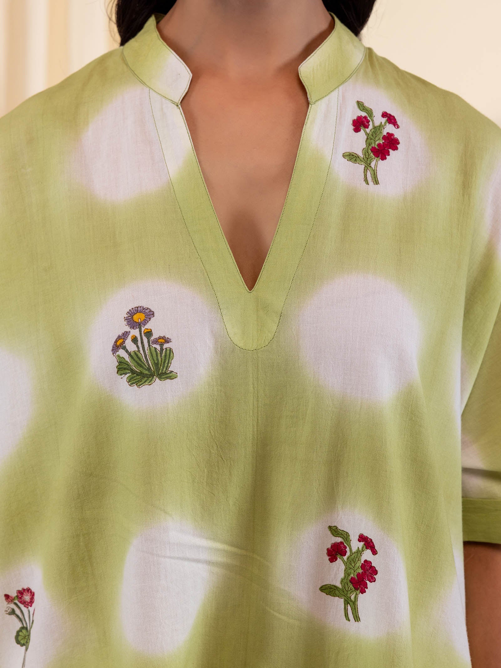 Izel Green Cotton Tunic