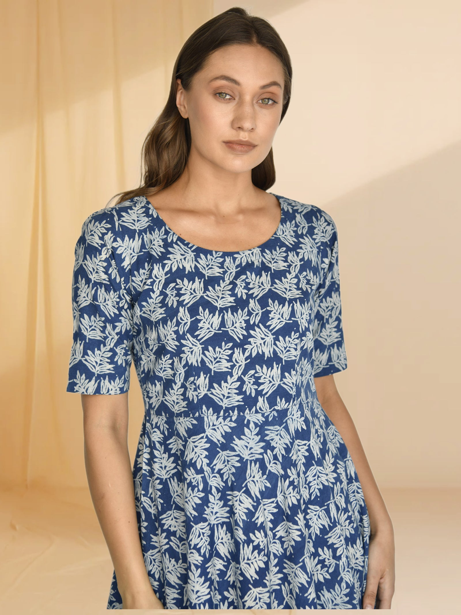 Mexican Indigo Cotton Dress