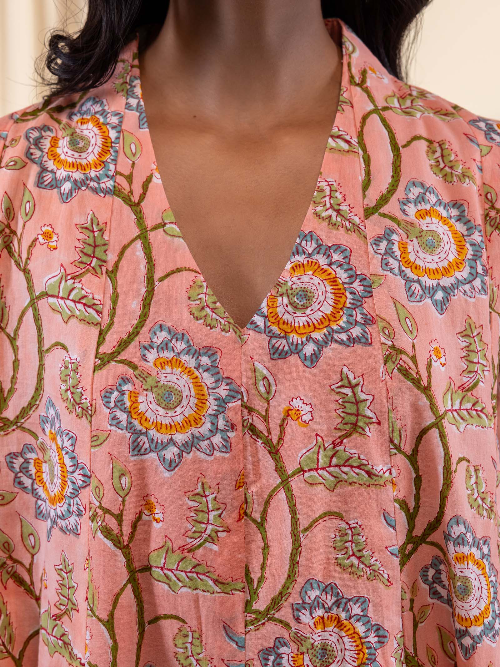 Miss Peach Cotton Dress