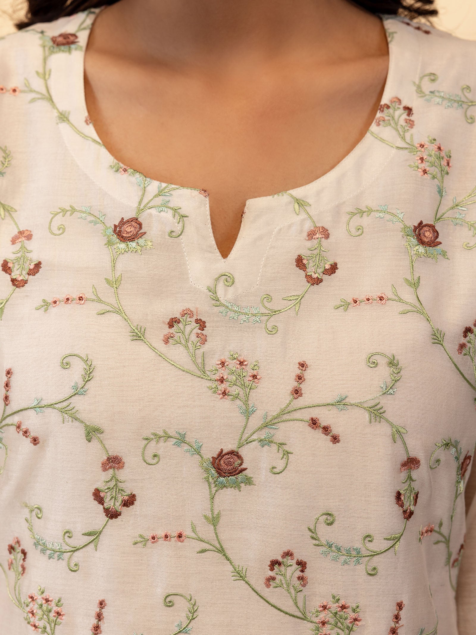 Skin Tones Ivory Chanderi Kurta