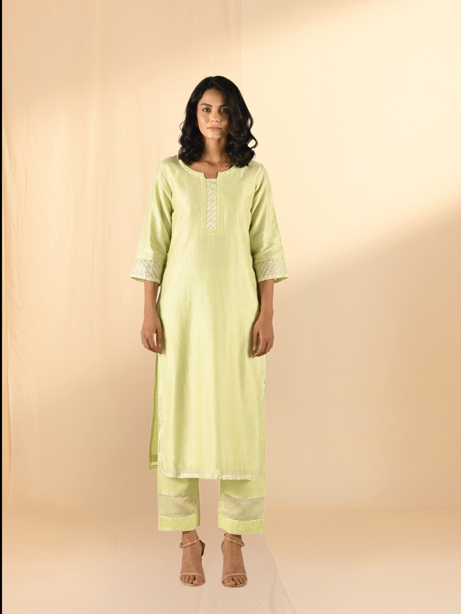 Tea Rose Chanderi Kurta